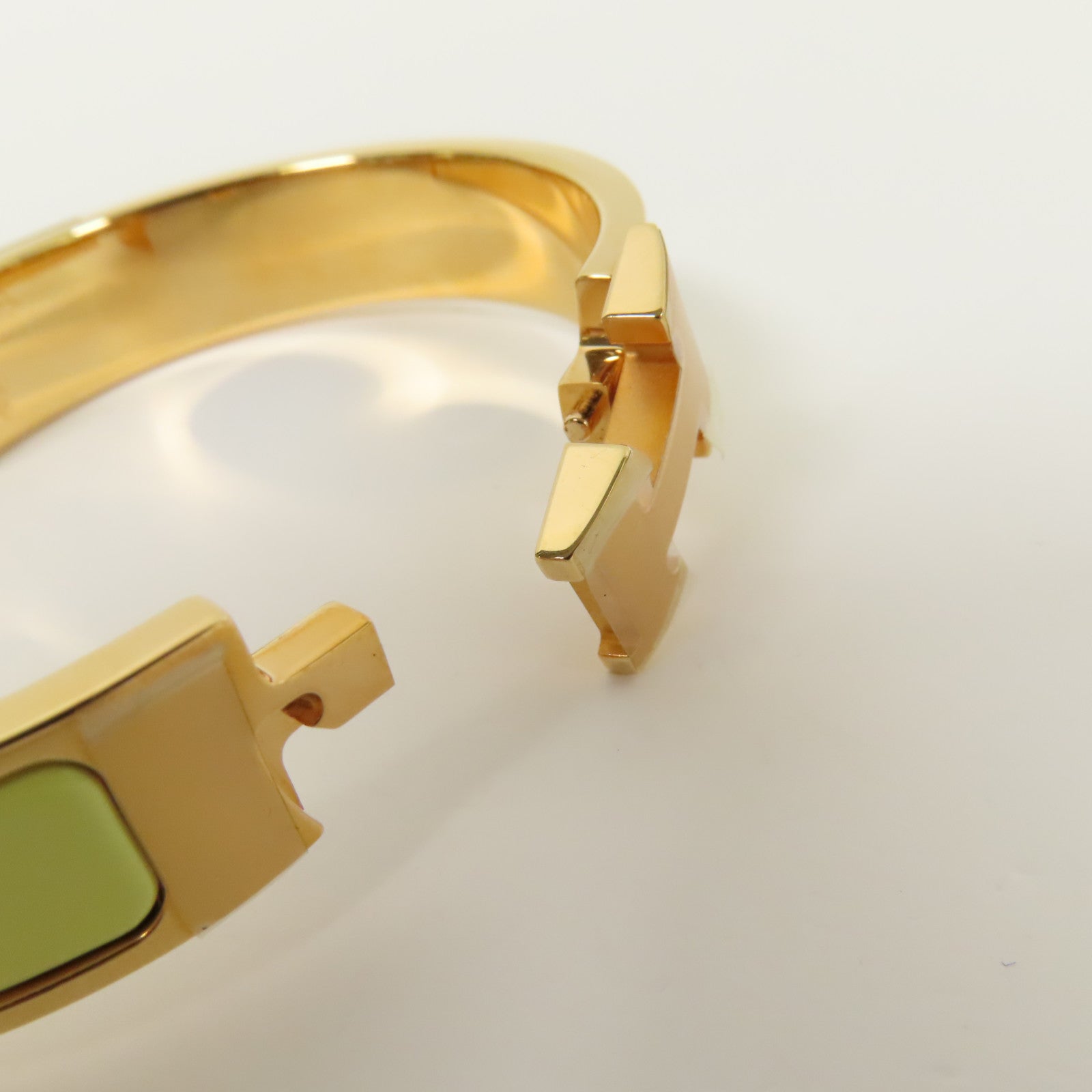 HERMES 金屬Clic H Bracelet手鐲Jaune Poussin
