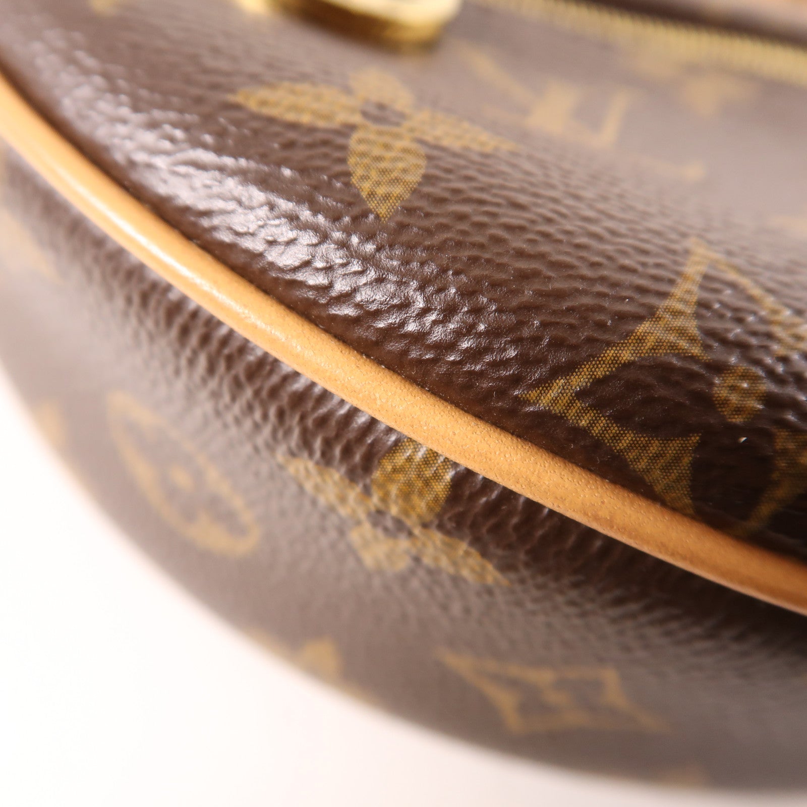 LOUIS VUITTON Monogram Loop金扣手挽肩背兩用袋棕色