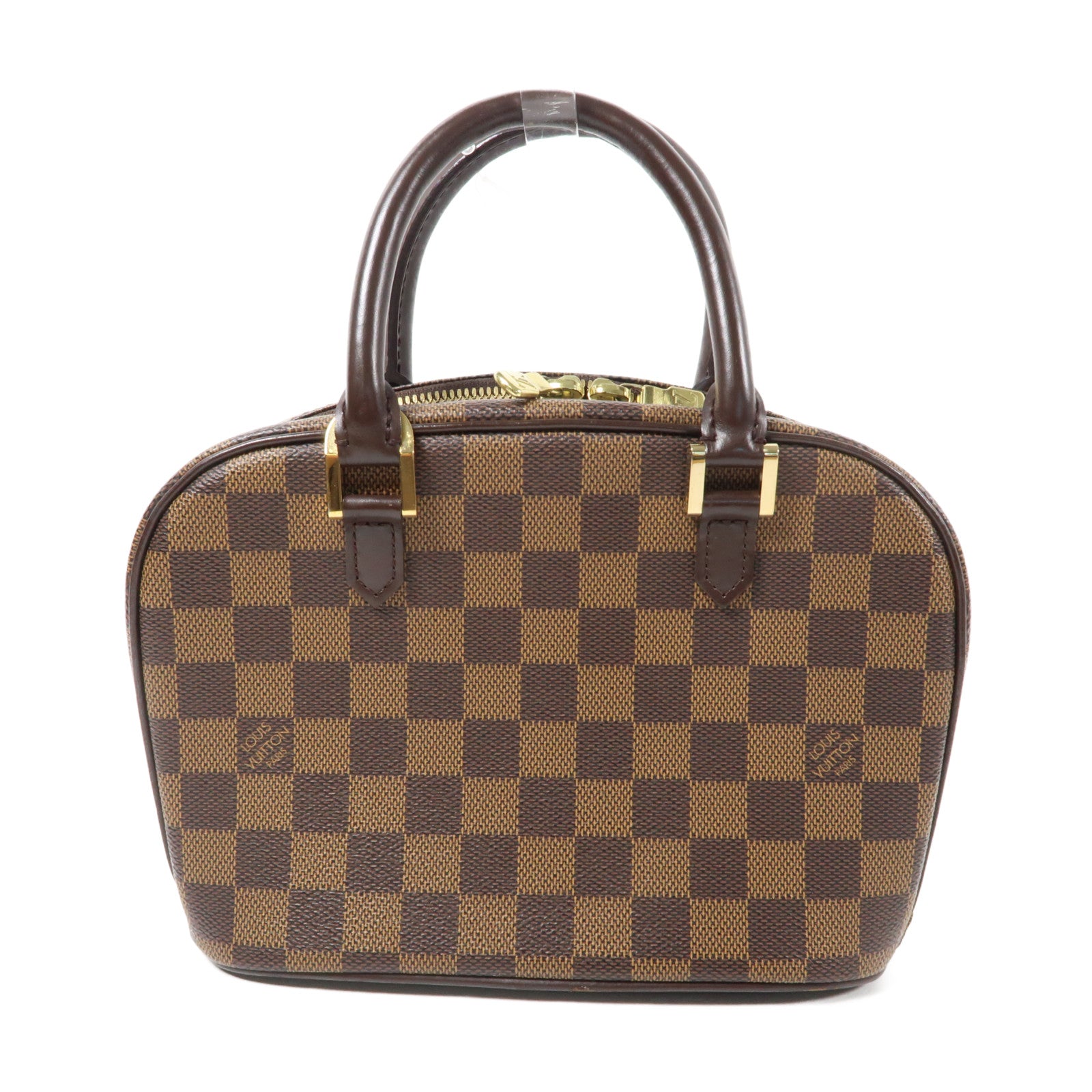 LOUIS VUITTON Damier Ebene Sarria Mini金扣手挽袋啡色