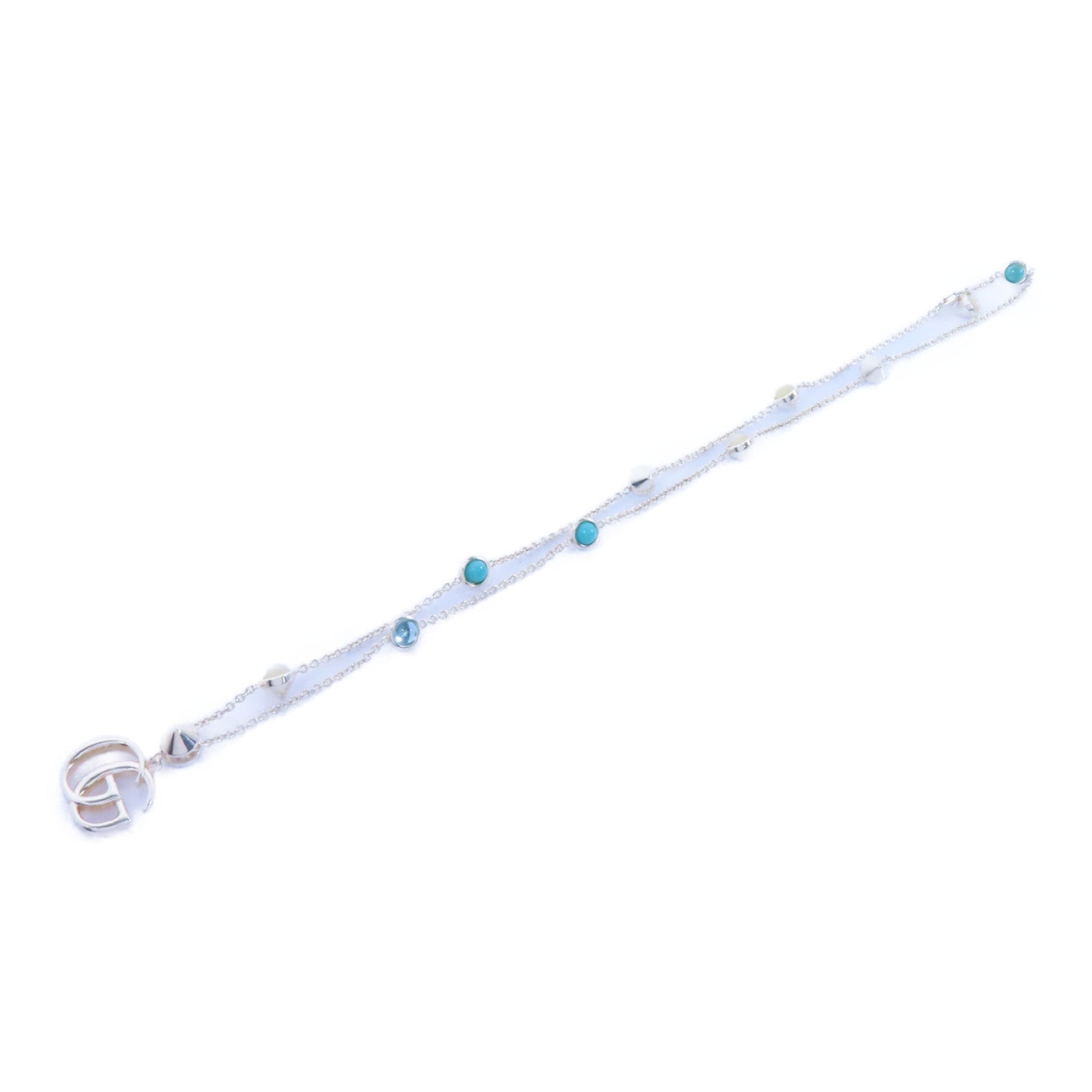 GUCCI 925純銀Necklace項鍊銀色/白色/藍色