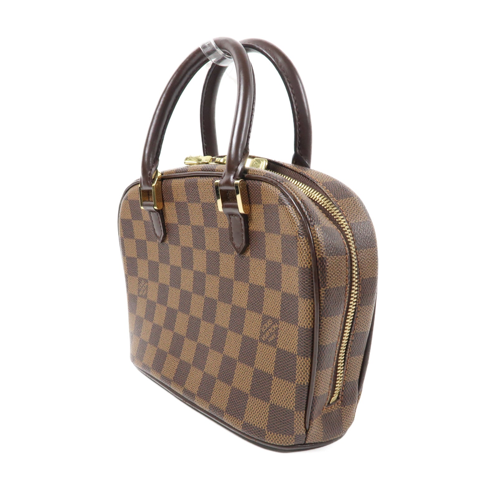 LOUIS VUITTON Damier Ebene Sarria Mini金扣手挽袋啡色
