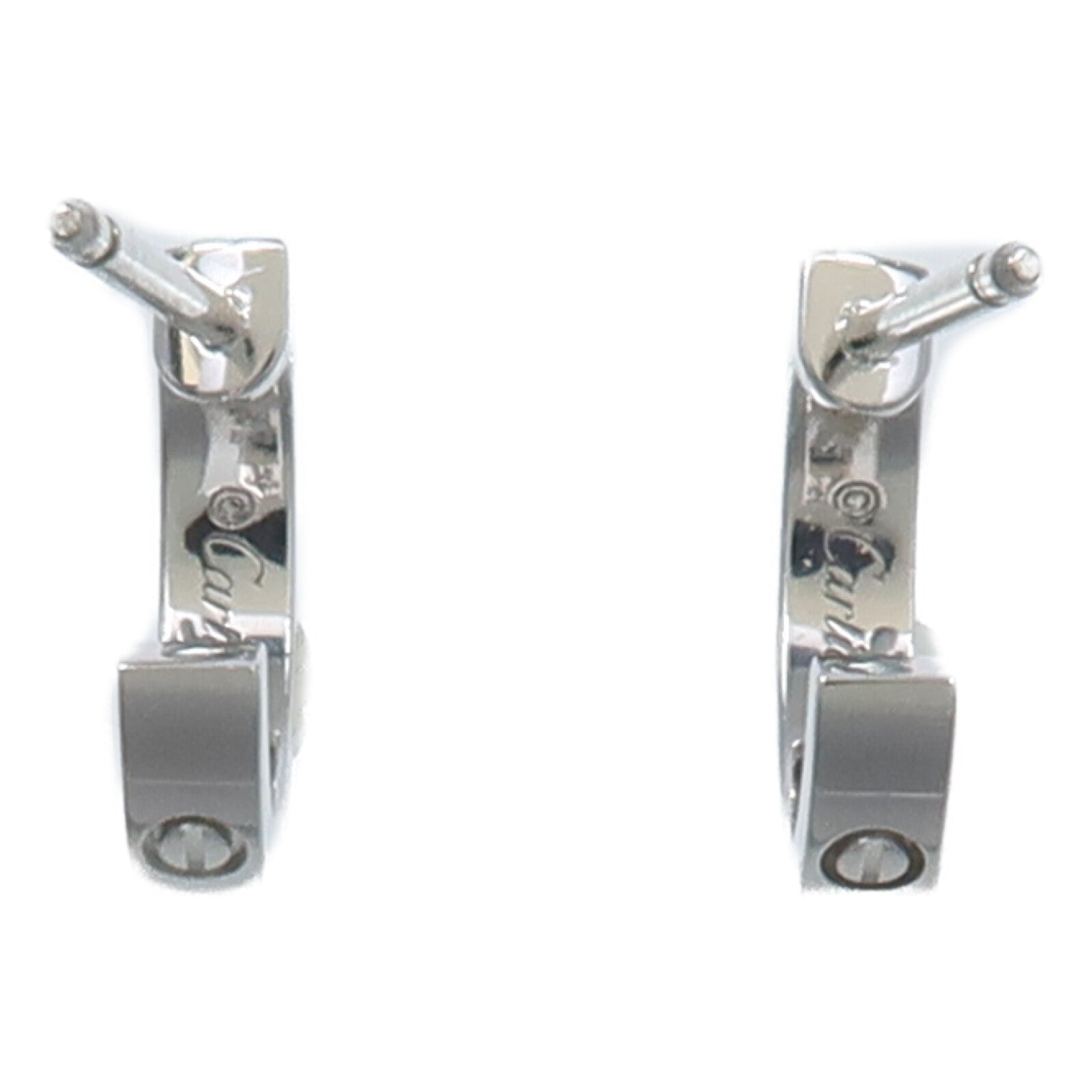 CARTIER 18K白金Love Half Hoop Earrings耳環