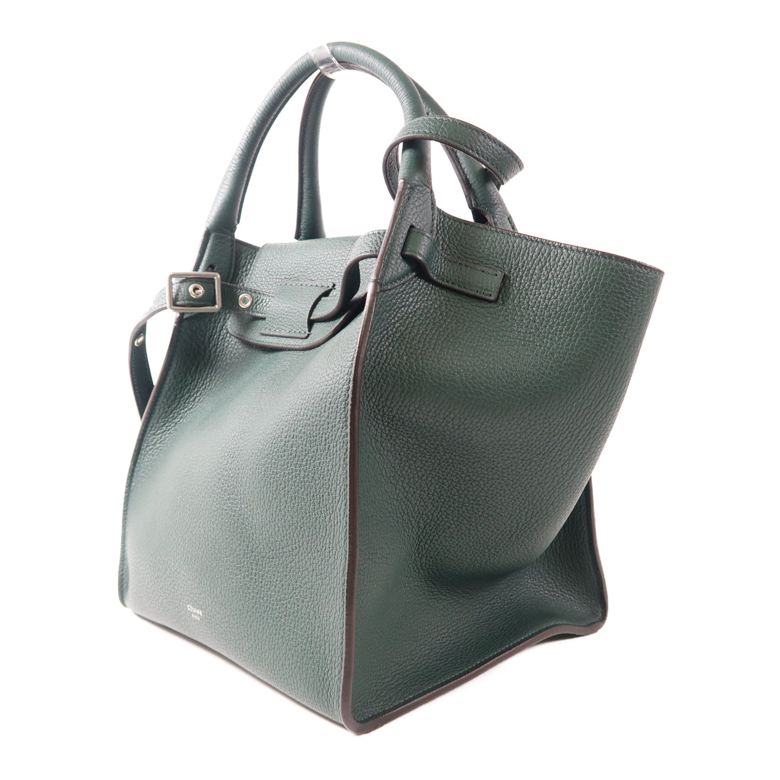 CELINE 【激減優惠】牛皮皮革Shoulder Bag銀扣手挽肩背兩用袋