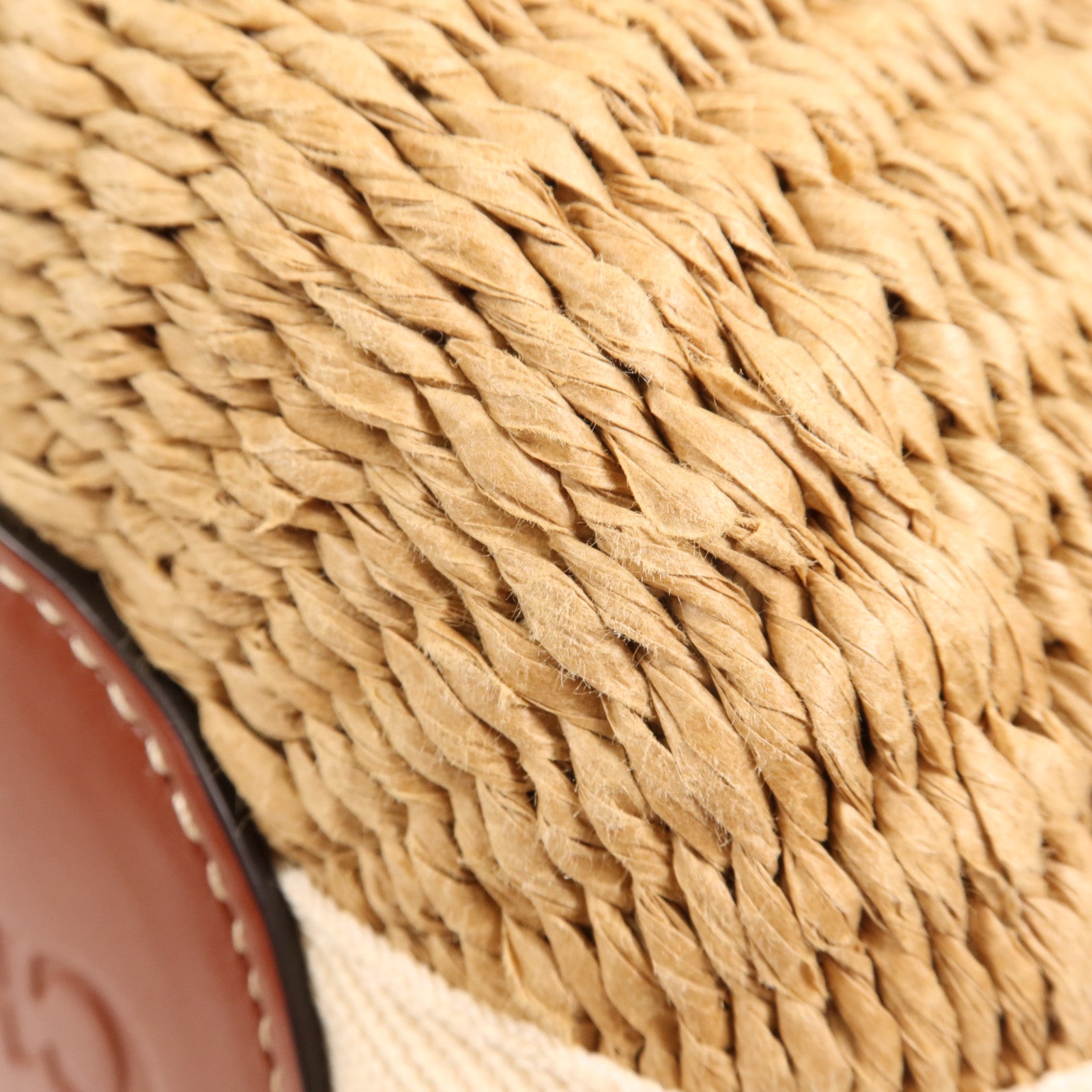 Chloe 【激減優惠】Raffia Woody Basket Bag金扣手挽肩背兩用袋