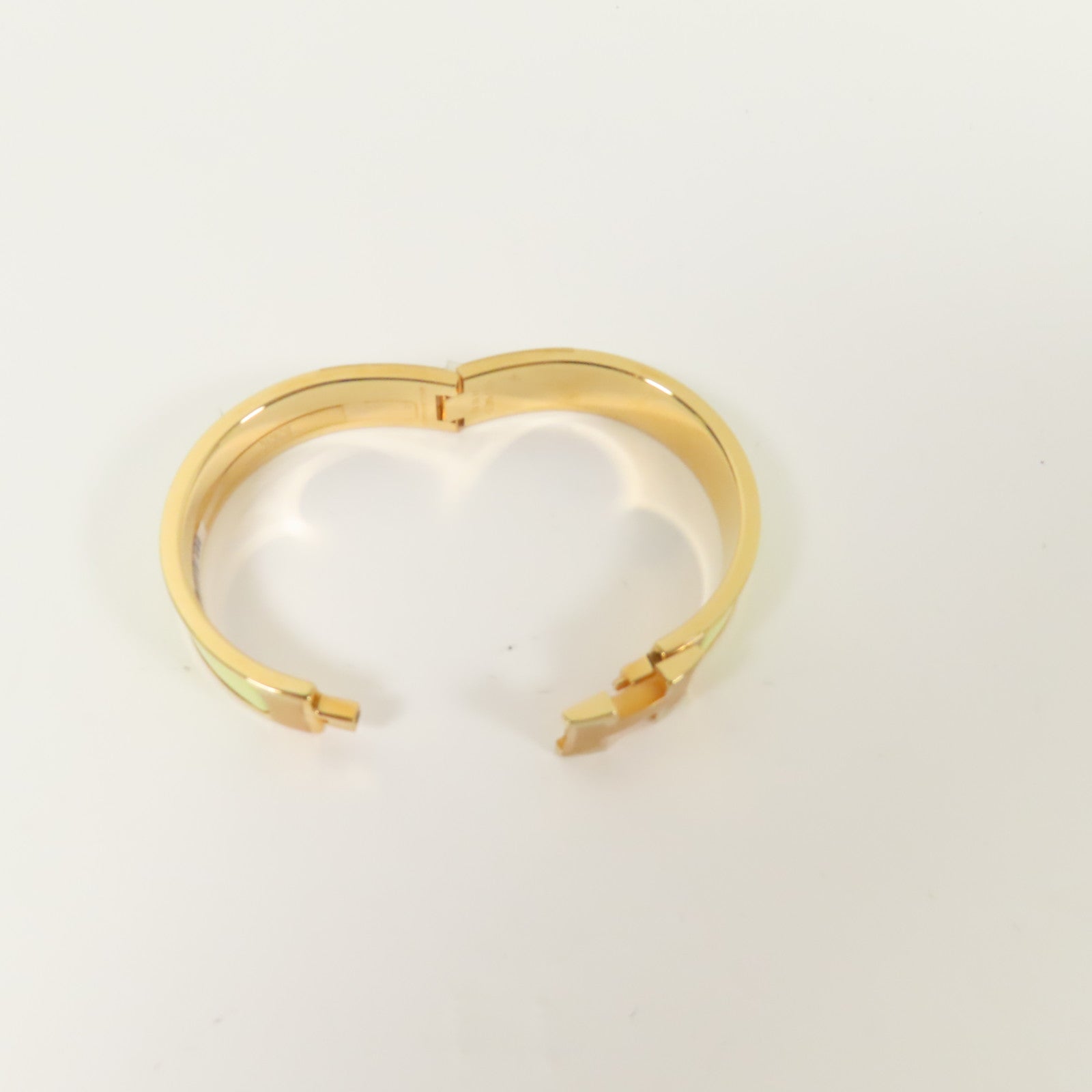 HERMES 金屬Clic H Bracelet手鐲Jaune Poussin