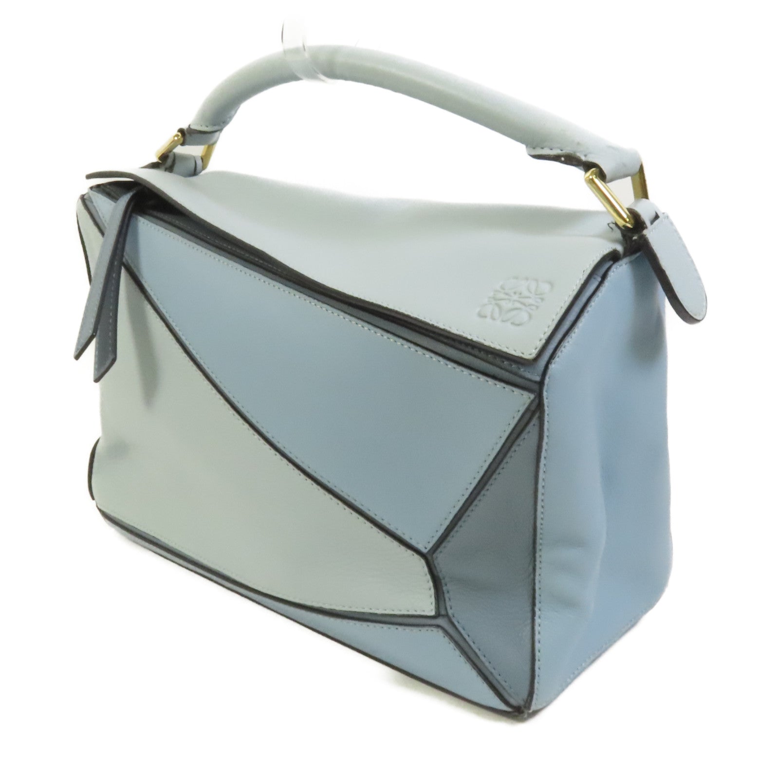 LOEWE 牛皮皮革Puzzle Medium金扣手挽肩背兩用袋