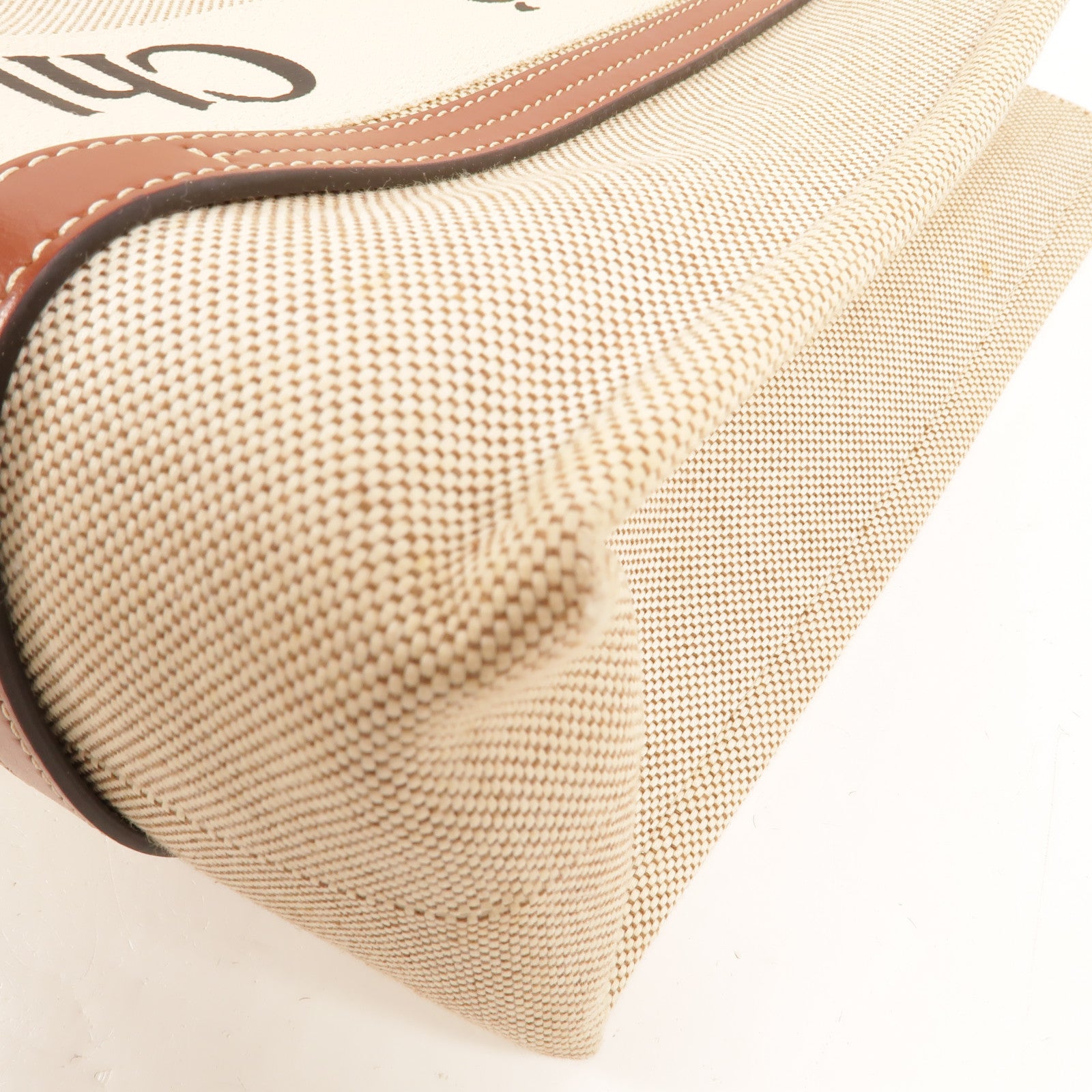 Chloe 帆布Woody Tote Bag肩背袋