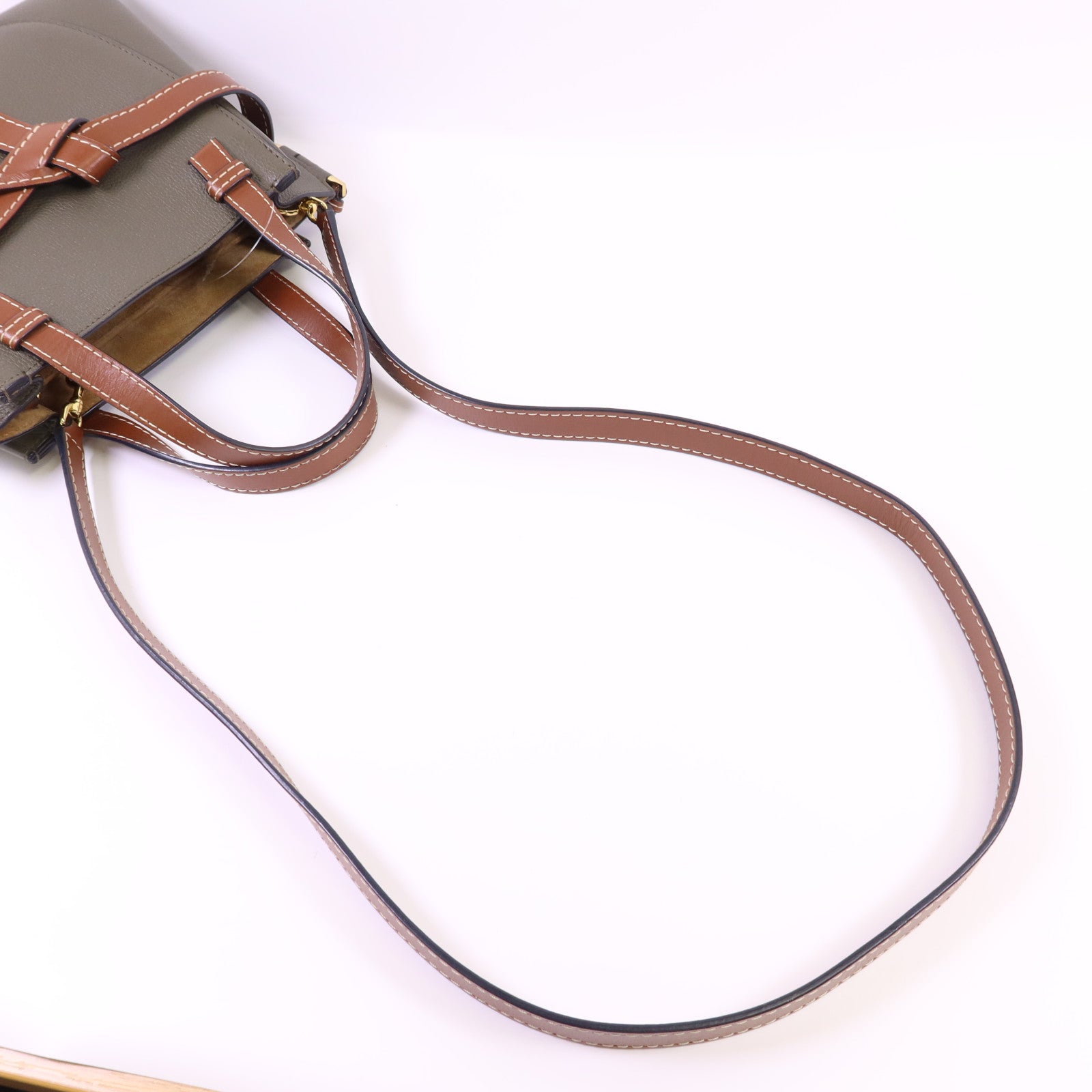 LOEWE 【激減優惠】牛皮皮革Mini Gate金扣手挽肩背兩用袋