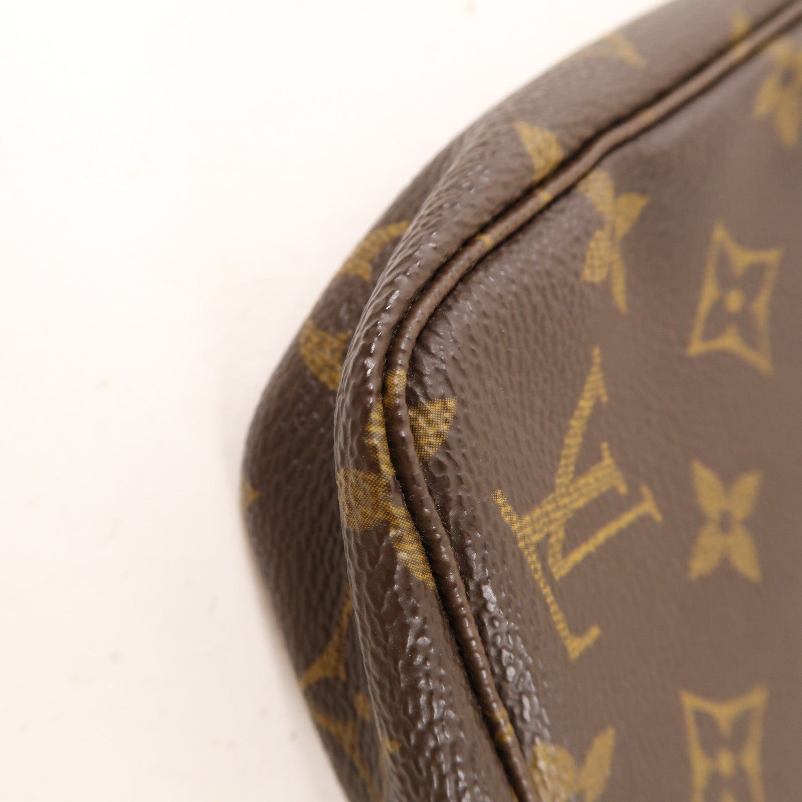 LOUIS VUITTON Monogram Pochette Accessoires金扣手拿包棕色