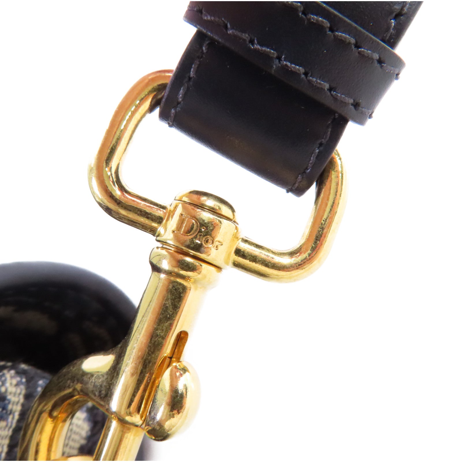 Dior Oblique帆布Bobby Bag金扣肩背袋藍色