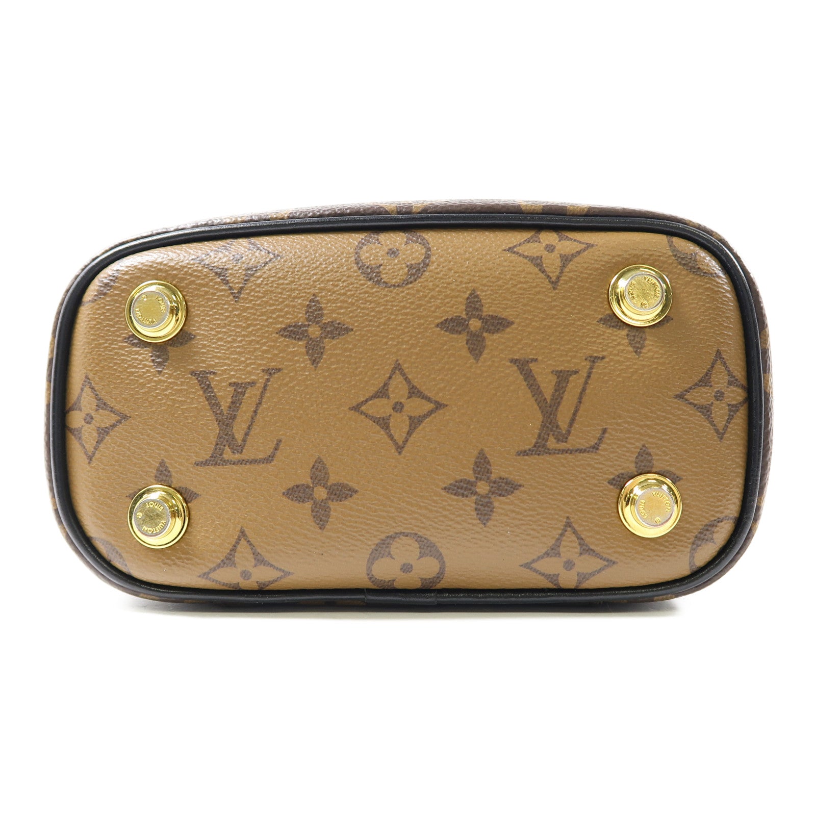 LOUIS VUITTON Monogram Reverse Vanity NV PM金扣手挽肩背兩用袋啡色