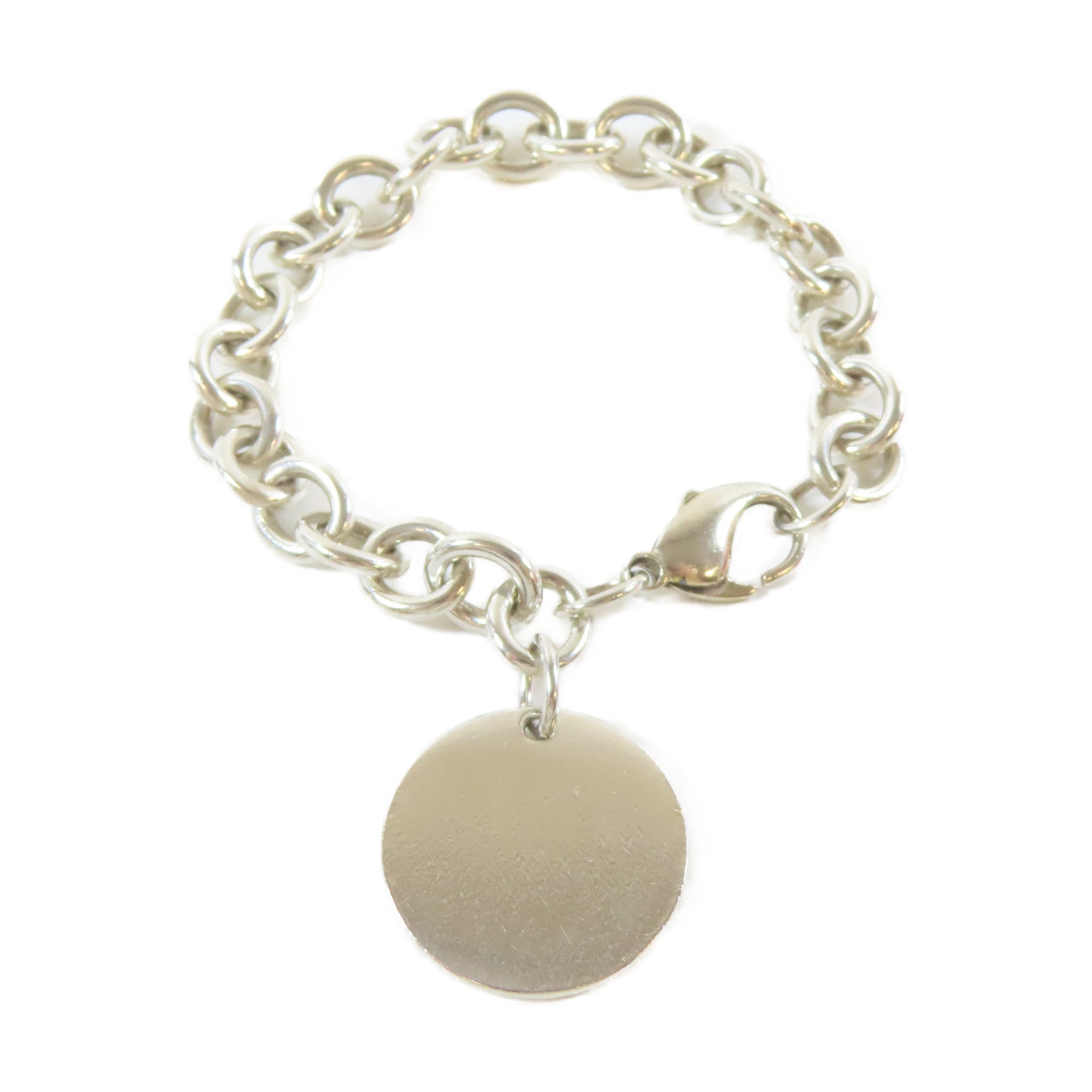 純銀盃　155g TIFFANY＆CO 925純銀Return to Tiffany Round Tag Bracelet手鏈