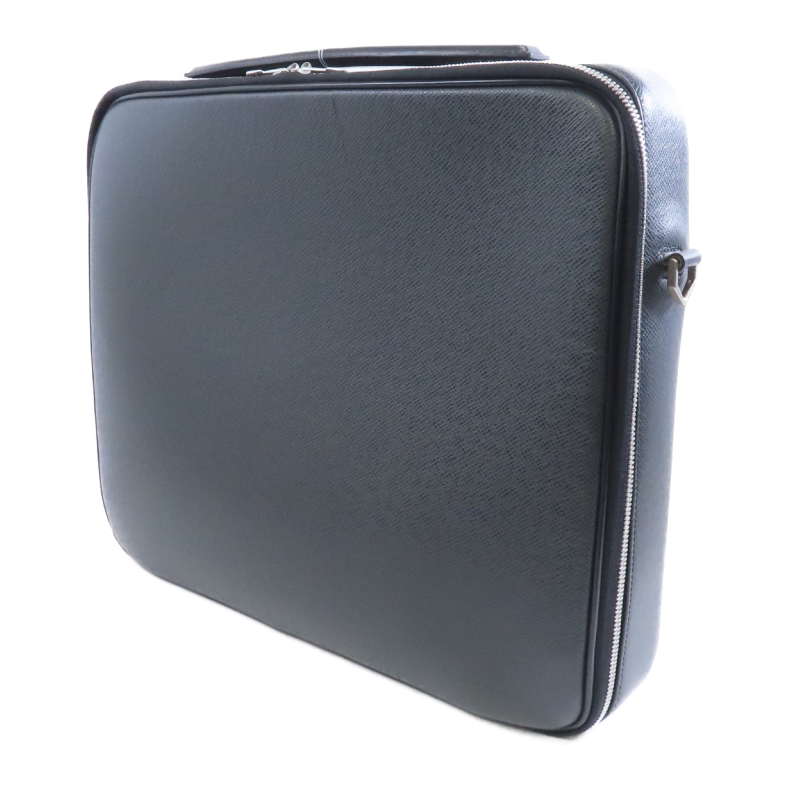 LOUIS VUITTON 【激減優惠】Taiga Computer Case Bag銀扣公事包黑色