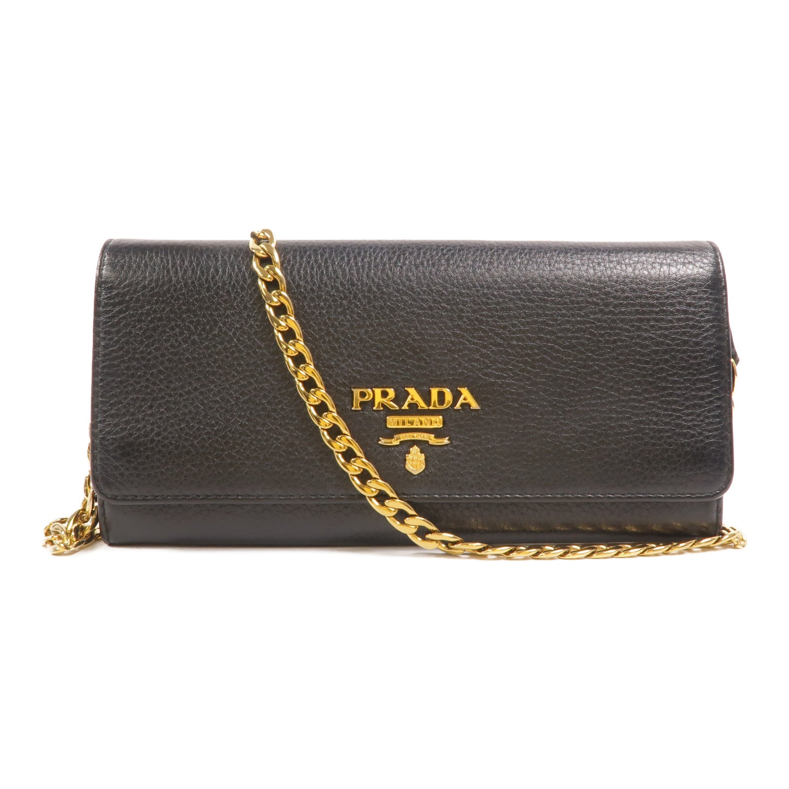 PRADA 牛皮皮革Wallet On Chain鏈帶肩背袋
