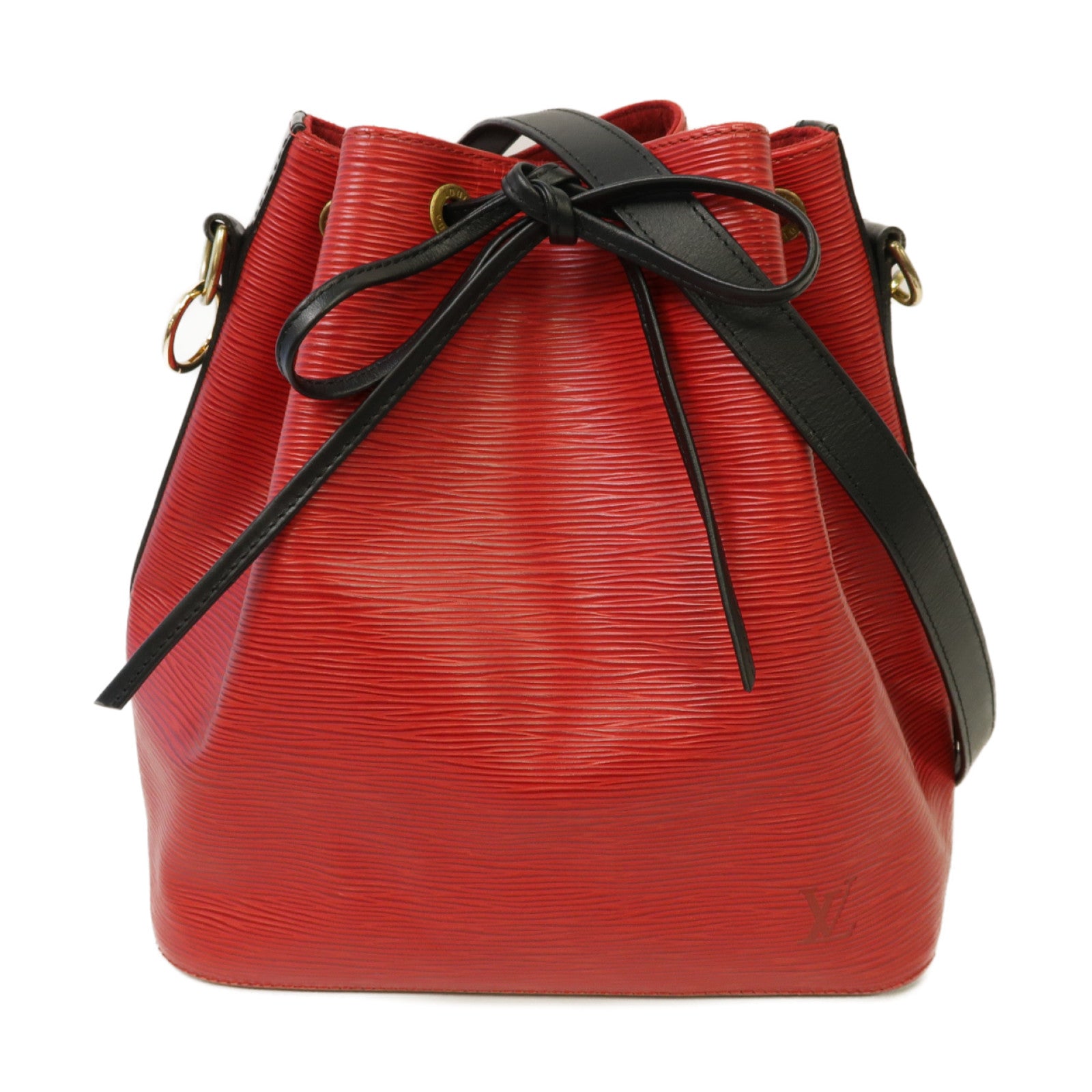 LOUIS VUITTON 【激減優惠】Epi Petit Noe金扣肩背袋紅色/黑色