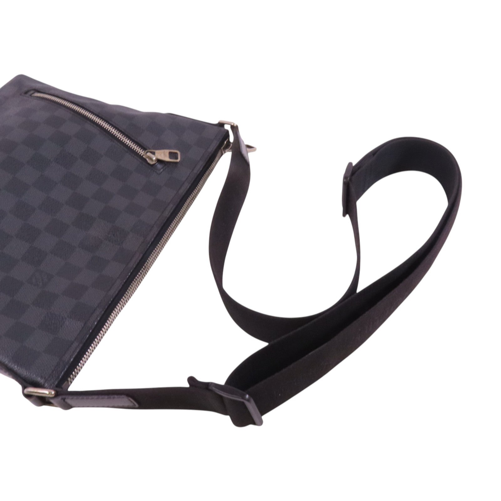 LOUIS VUITTON Damier Mick PM銀扣肩背袋