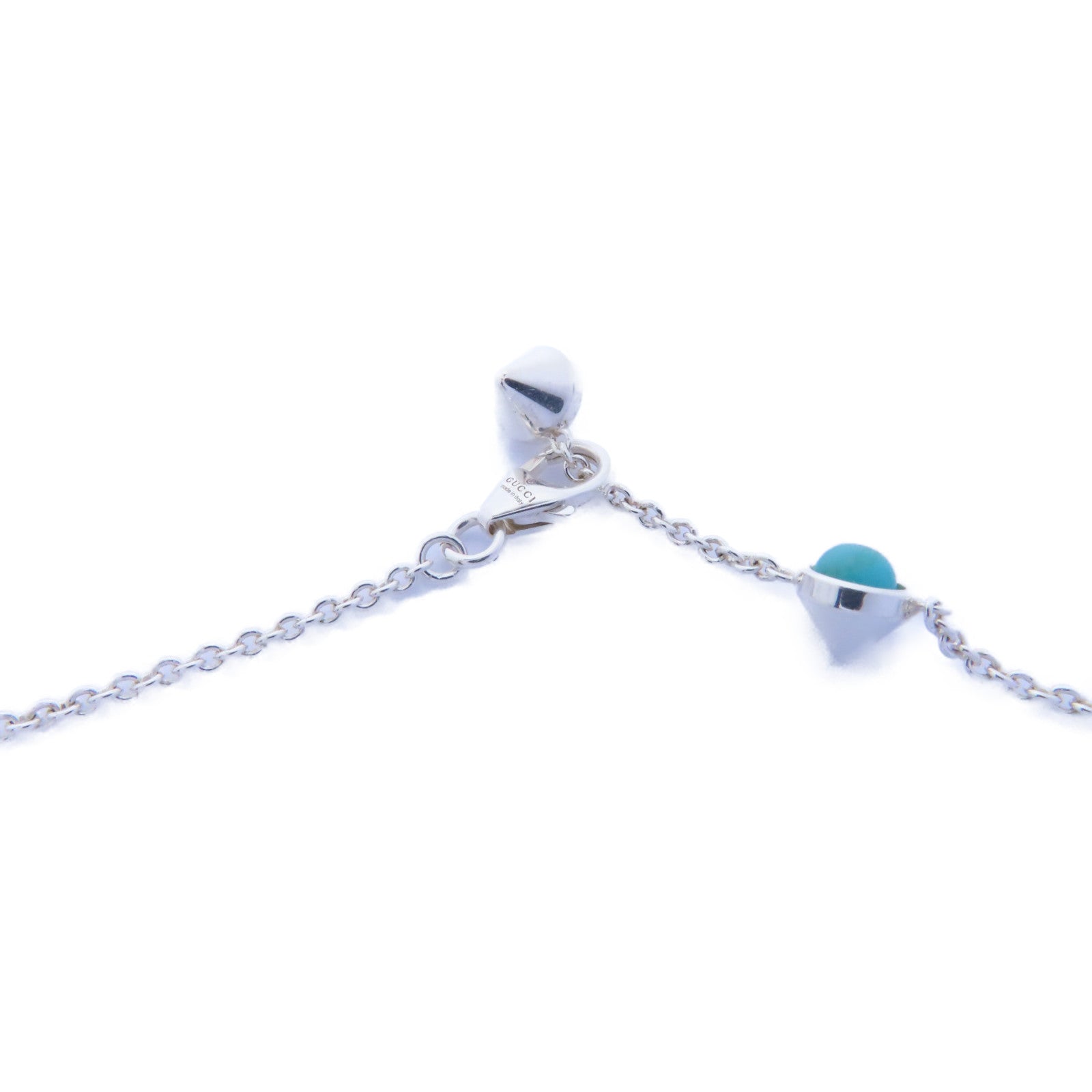 GUCCI 925純銀Necklace項鍊銀色/白色/藍色