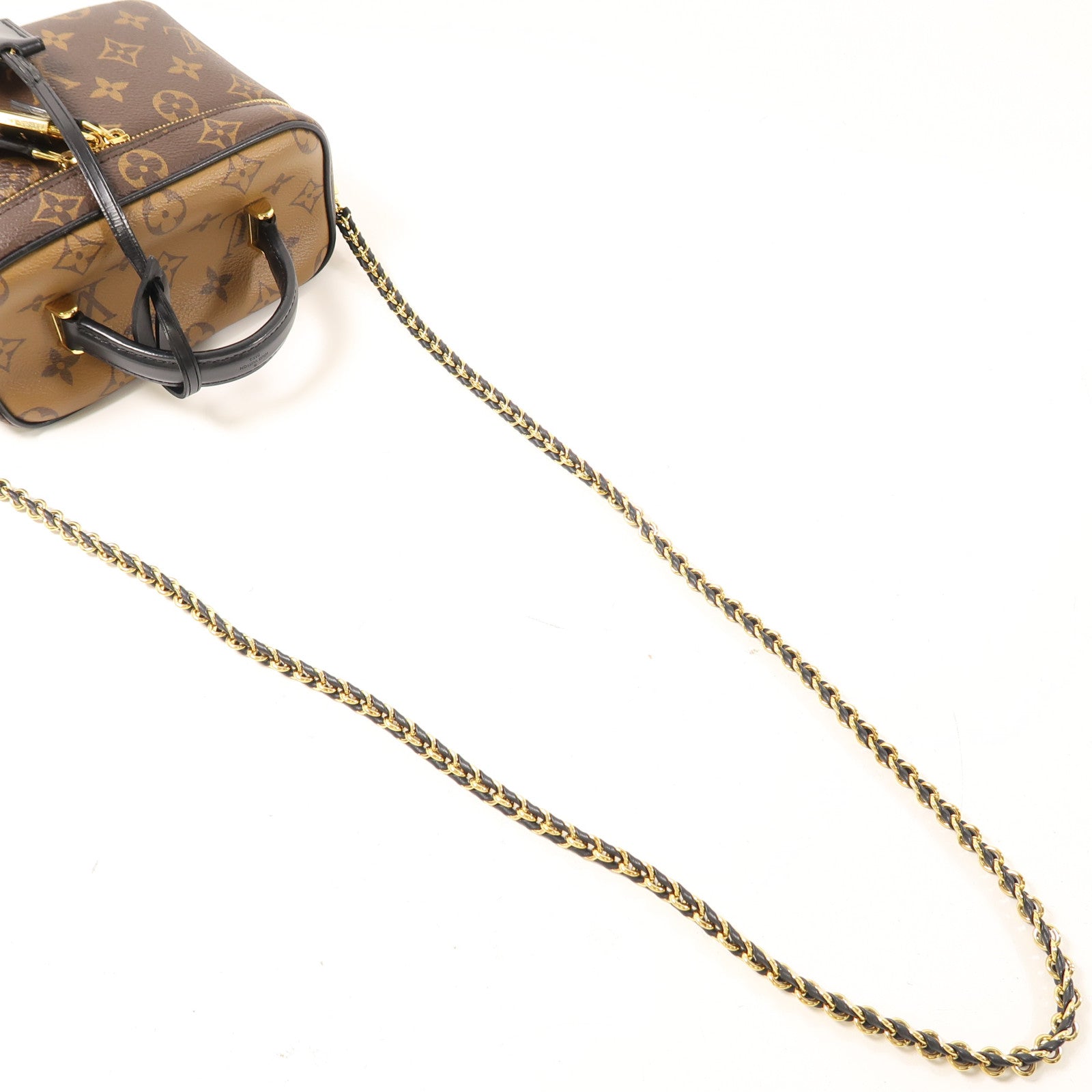 LOUIS VUITTON Monogram Reverse Vanity NV PM金扣手挽肩背兩用袋啡色