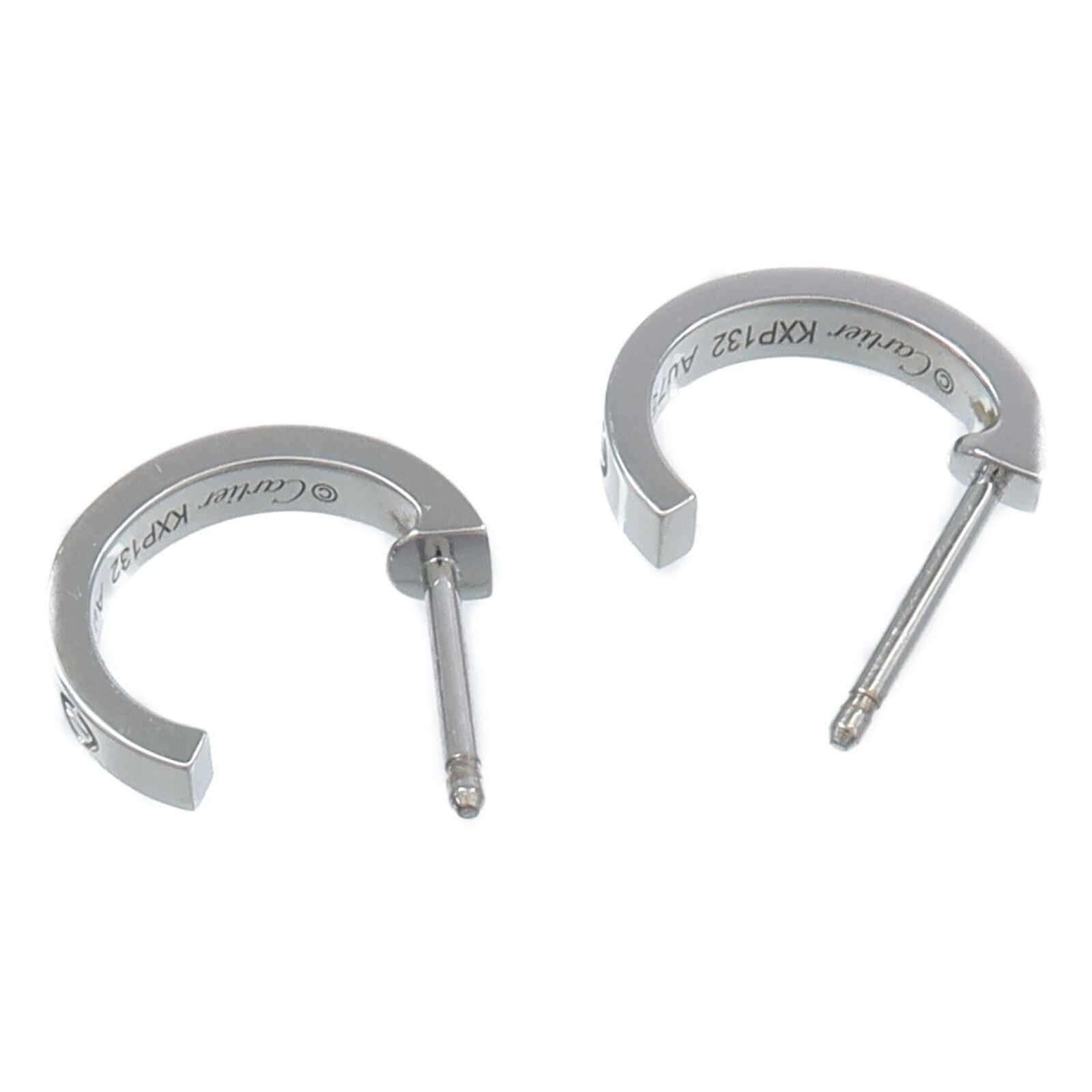 CARTIER 18K白金Love Half Hoop Earrings耳環