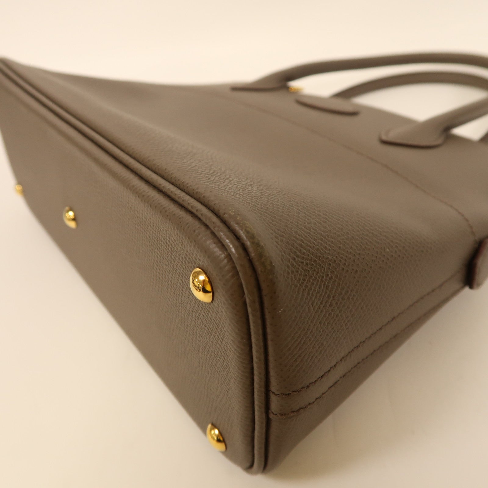 HERMES Epsom皮革Bolide 27金扣手挽肩背兩用袋錫氣灰色