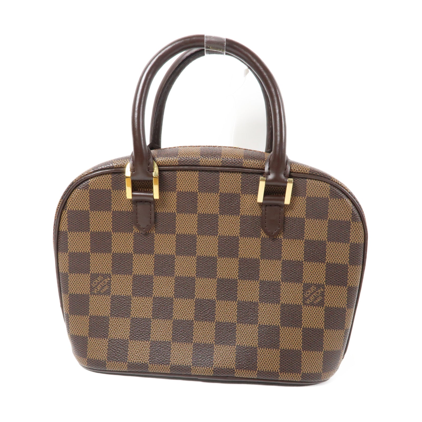 LOUIS VUITTON Damier Ebene Sarria Mini金扣手挽袋啡色