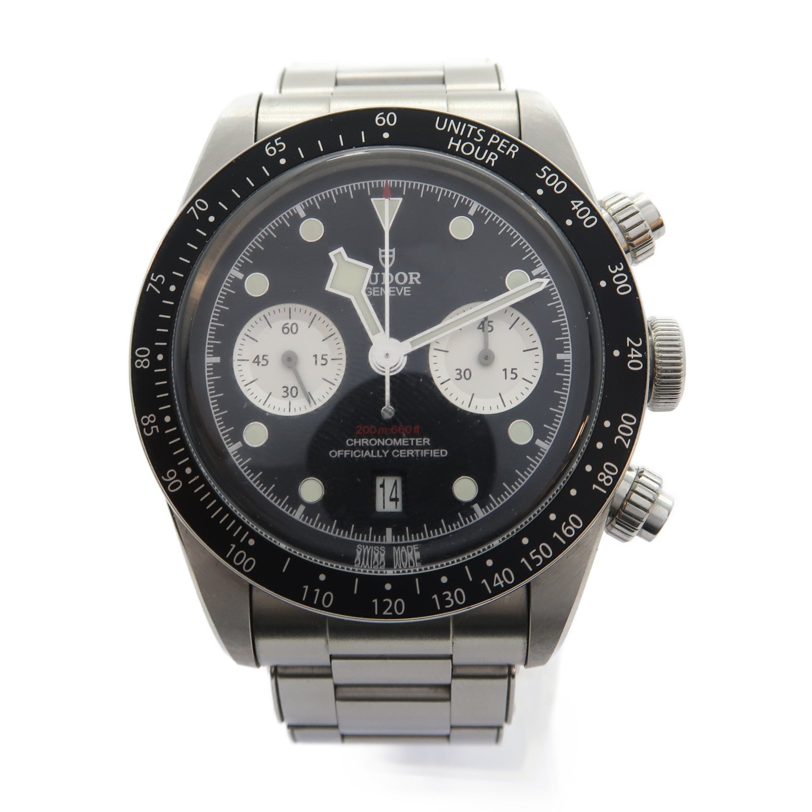 TUDOR Black Bay Chrono不鏽鋼手錶自動機芯黑色