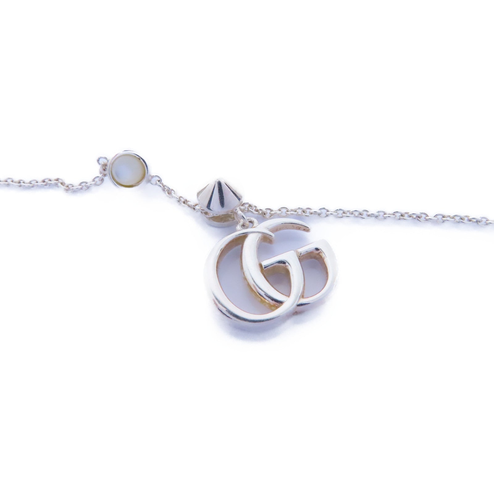 GUCCI 925純銀Necklace項鍊銀色/白色/藍色