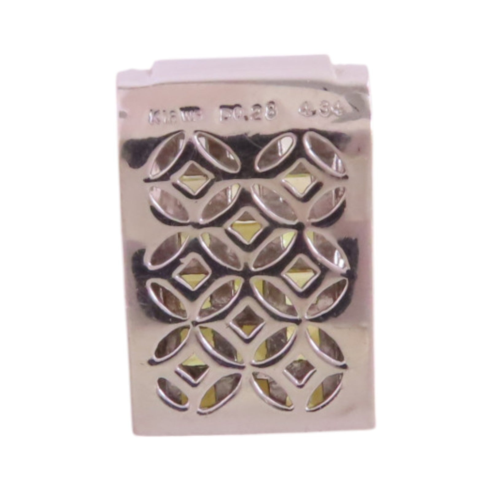 JEWELRY 【激減優惠】18K白金/黃藍寶石/鑽石Yellow Sapphire Diamond Pendant Top吊墜頭扣