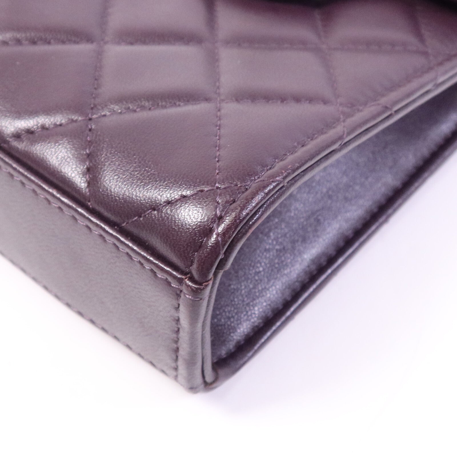 CHANEL 羊皮皮革Phone Bag銀扣鏈帶肩背袋