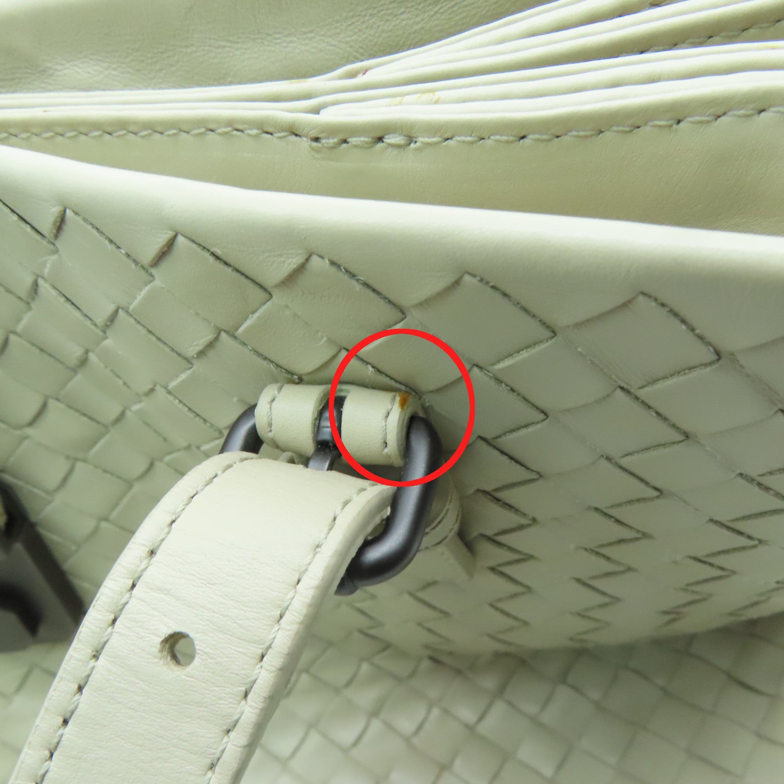 BOTTEGA VENETA Textured Leather Shoulder Bag Beige