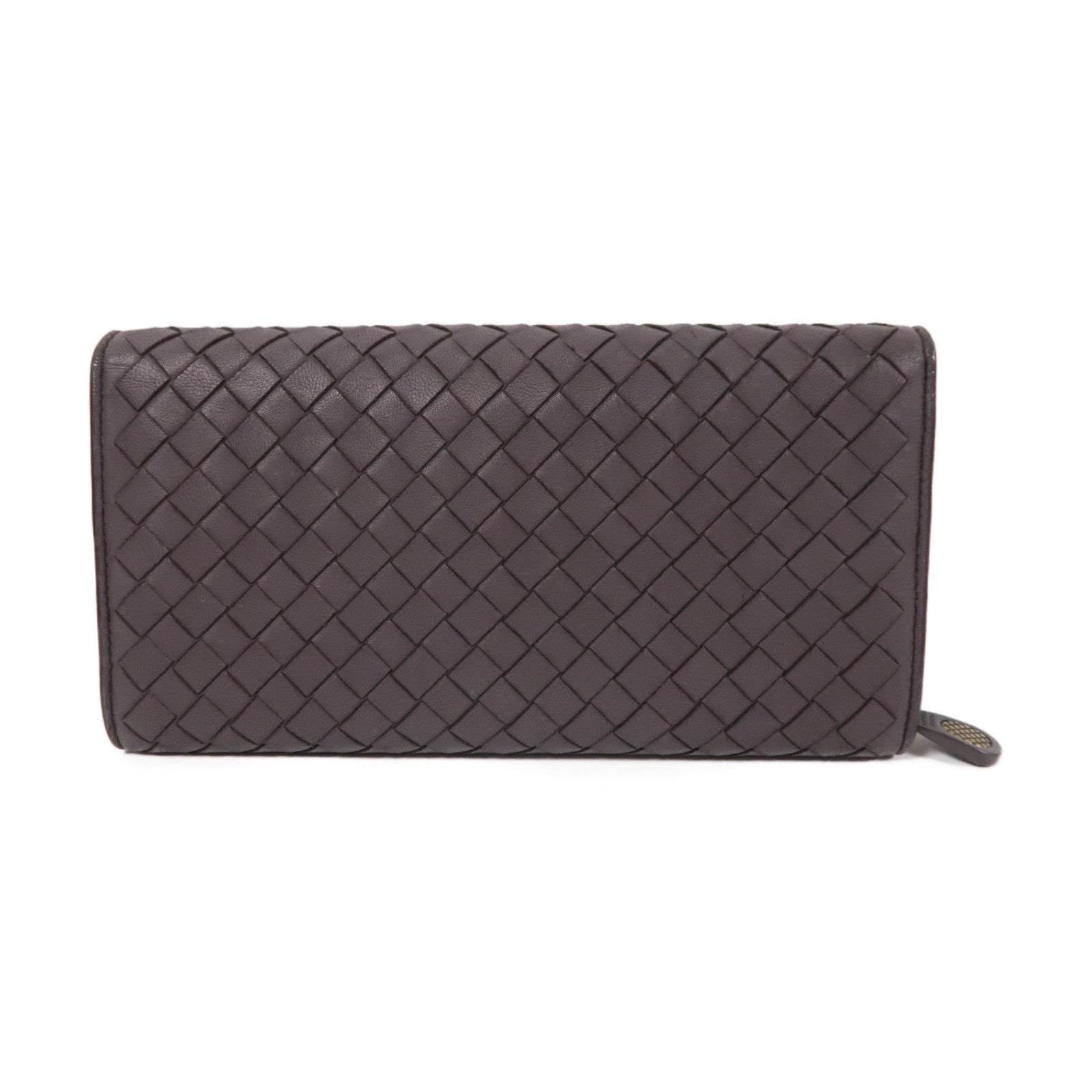 BOTTEGA VENETA 【激減優惠】織紋皮革Long Wallet長錢包啡色