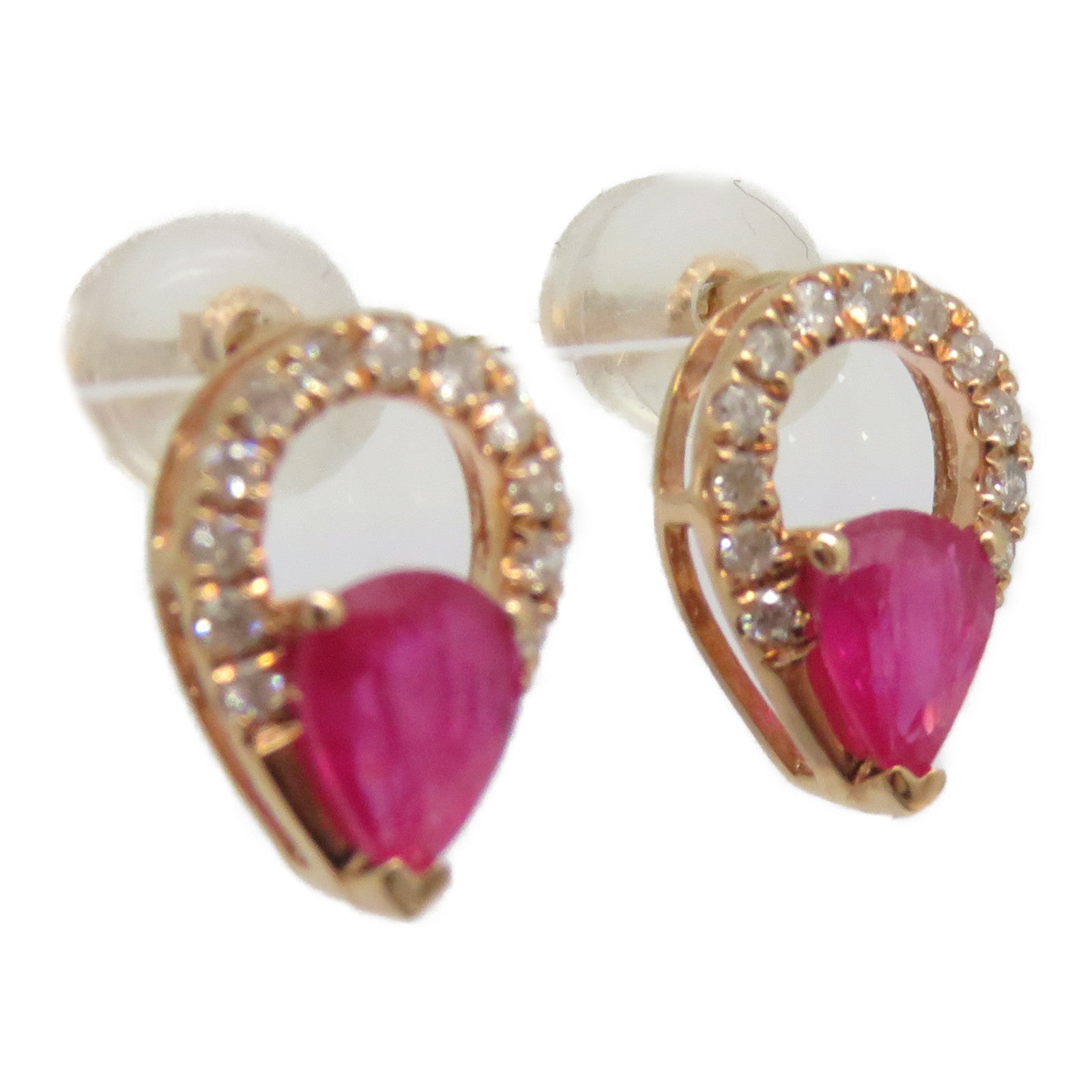 JEWELRY 【激減優惠】18K玫瑰金Ruby Diamond Earrings 0.65ct紅寶石/0.23ct鑽石耳環