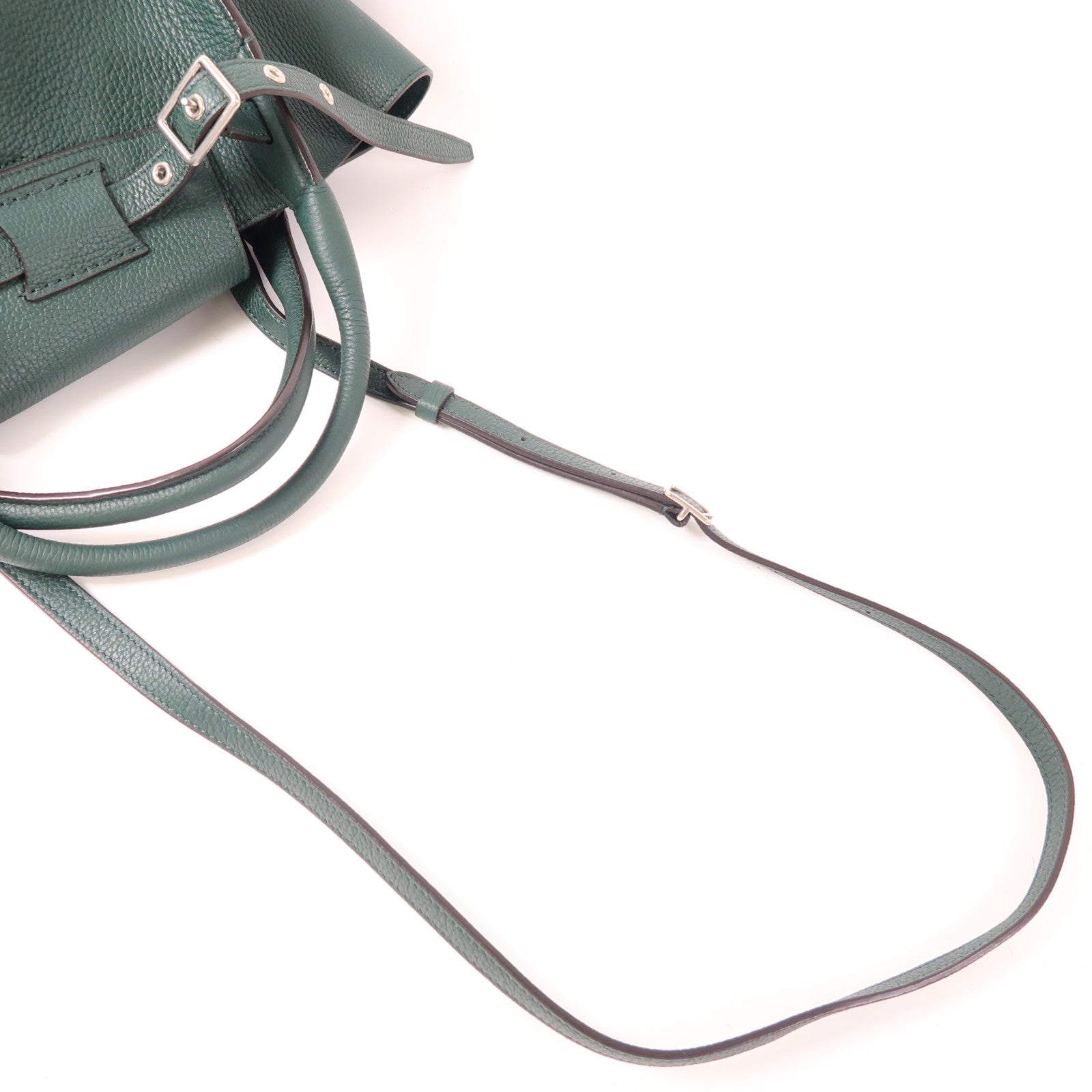 CELINE 【激減優惠】牛皮皮革Shoulder Bag銀扣手挽肩背兩用袋