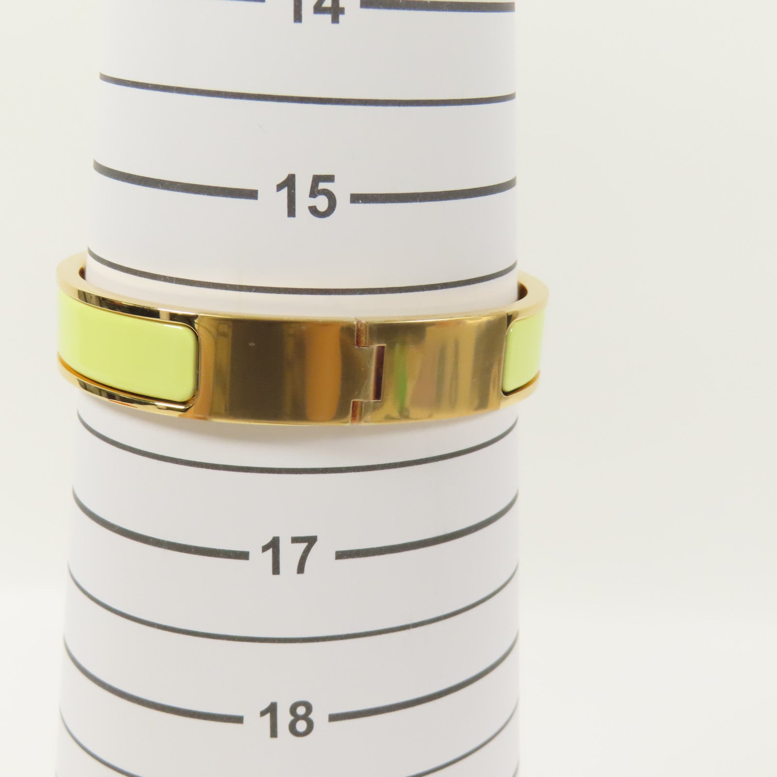 HERMES 金屬Clic H Bracelet手鐲Jaune Poussin