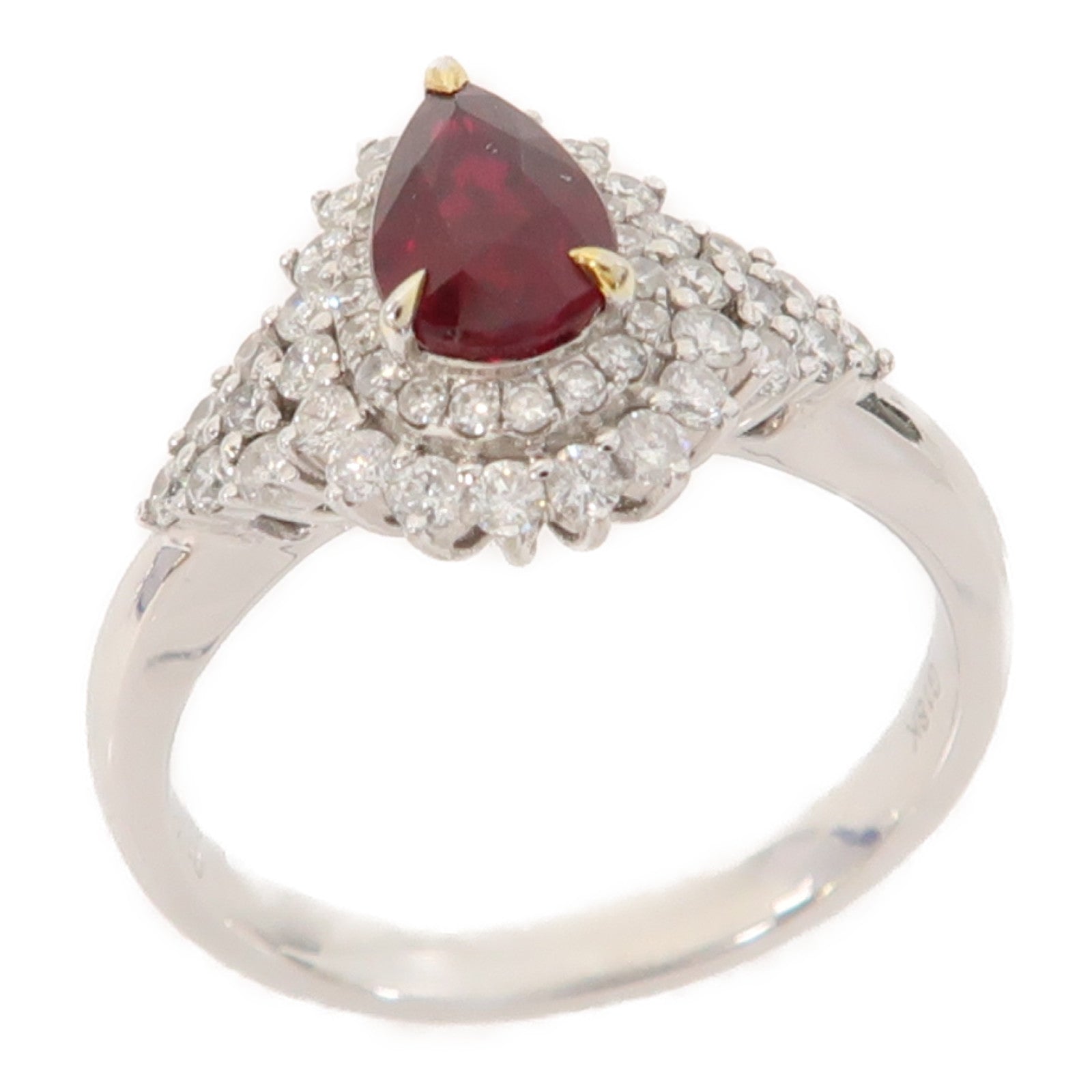 JEWELRY 【激減優惠】18K白金Ruby Ring1.03ct紅寶石戒指US#6.5