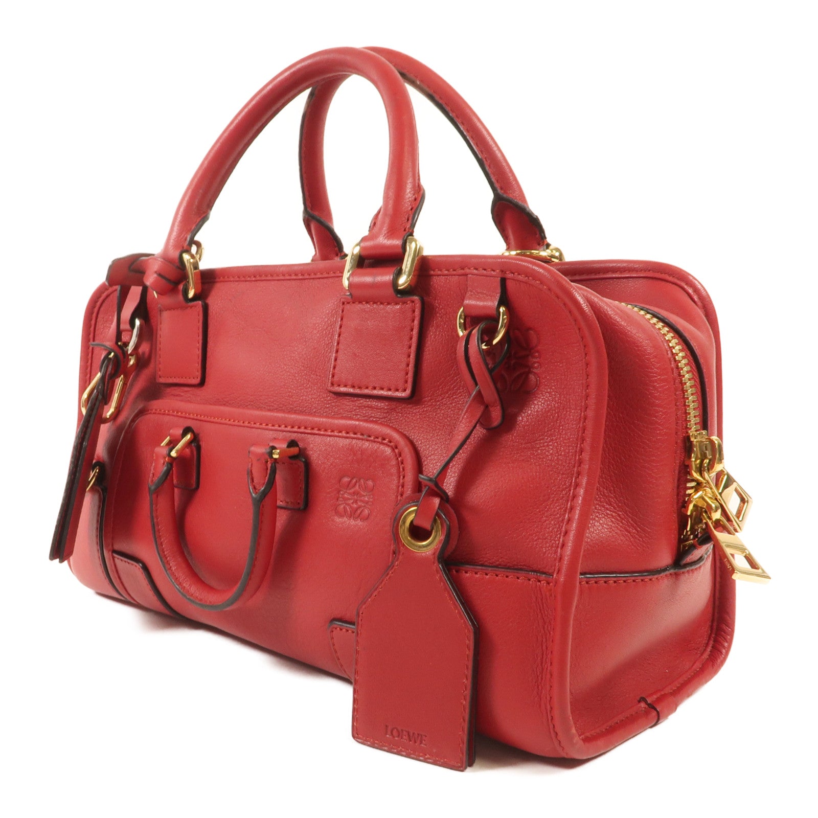 LOEWE 牛皮皮革Amazona Bag金扣手挽肩背兩用袋