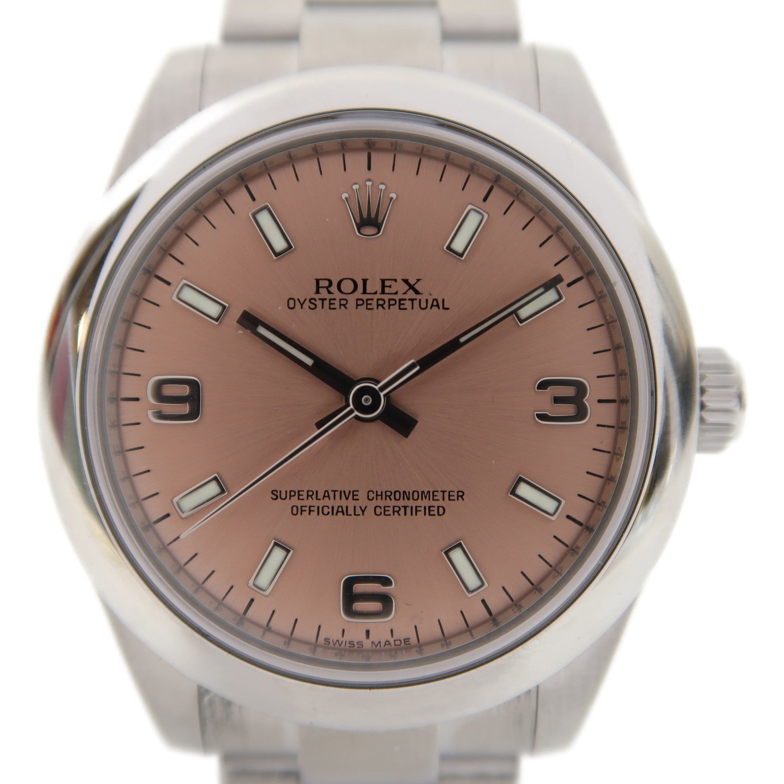 ROLEX Oyster Perpetual 31mm不鏽鋼手錶自動機芯粉紅色