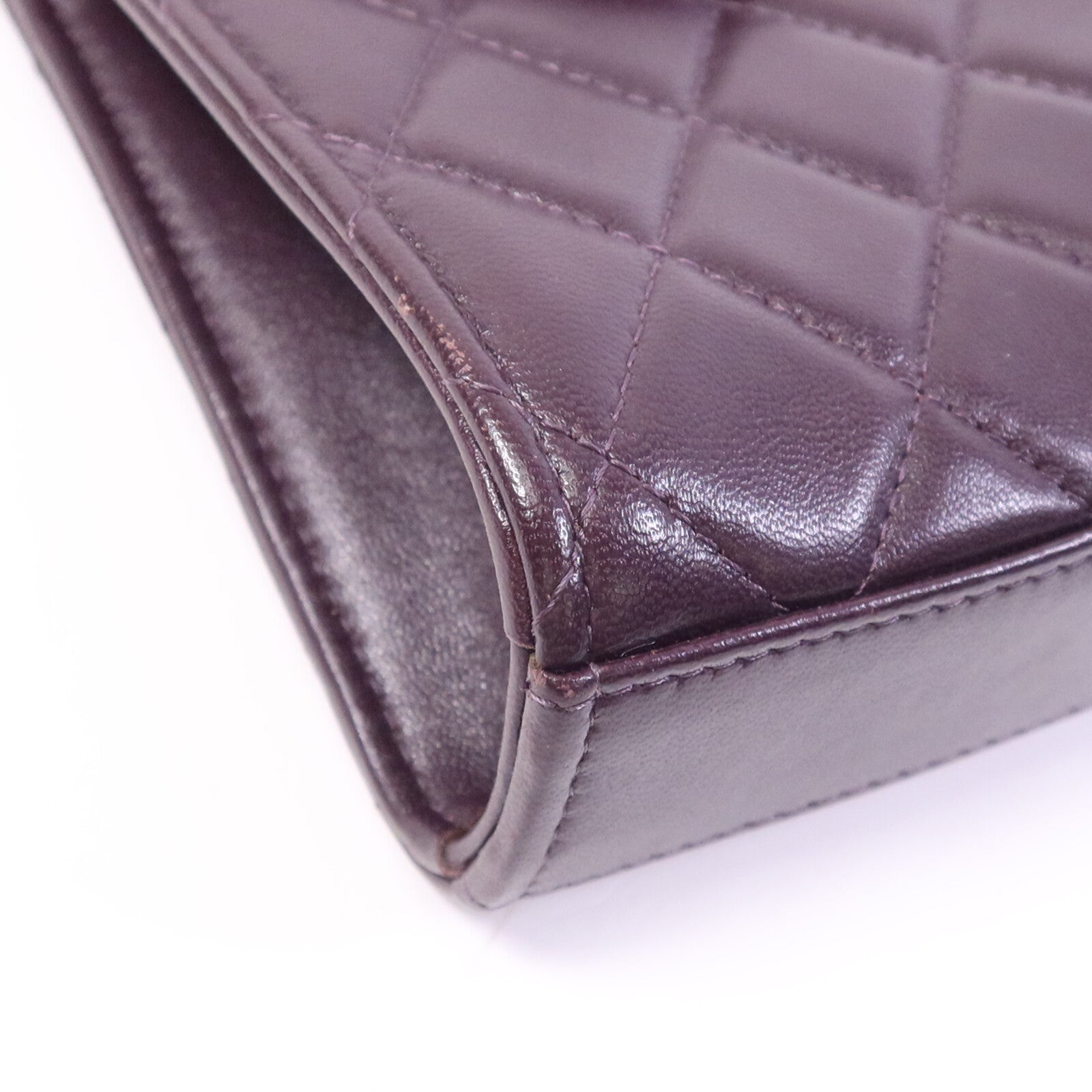 CHANEL 羊皮皮革Phone Bag銀扣鏈帶肩背袋