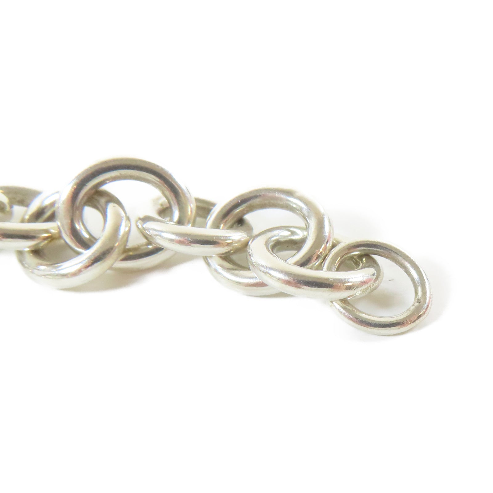 TIFFANY＆CO 925純銀Return to Tiffany Round Tag Bracelet手鏈#17cm