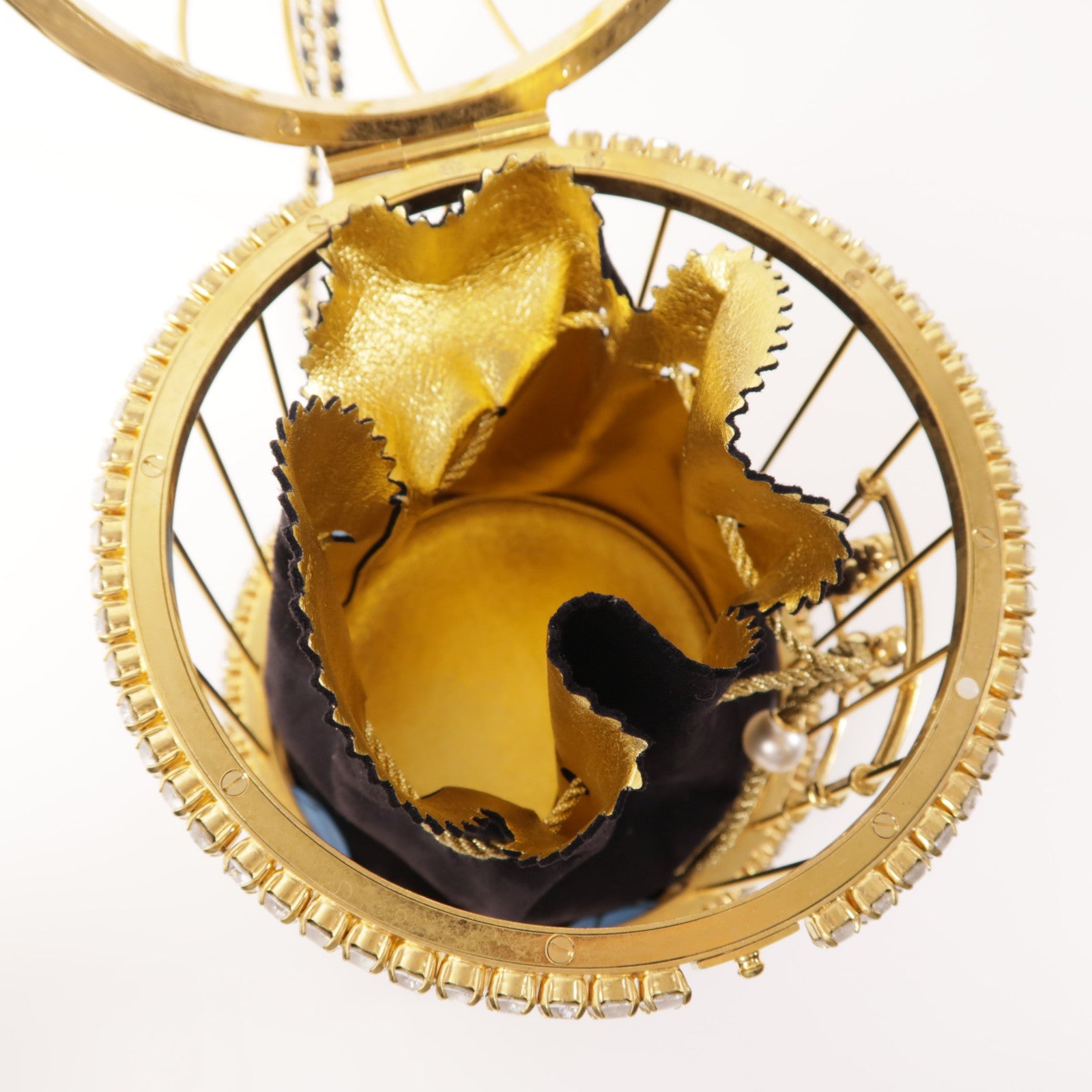 CHANEL 鍍金Bird Cage Chain Hand Bag手挽袋