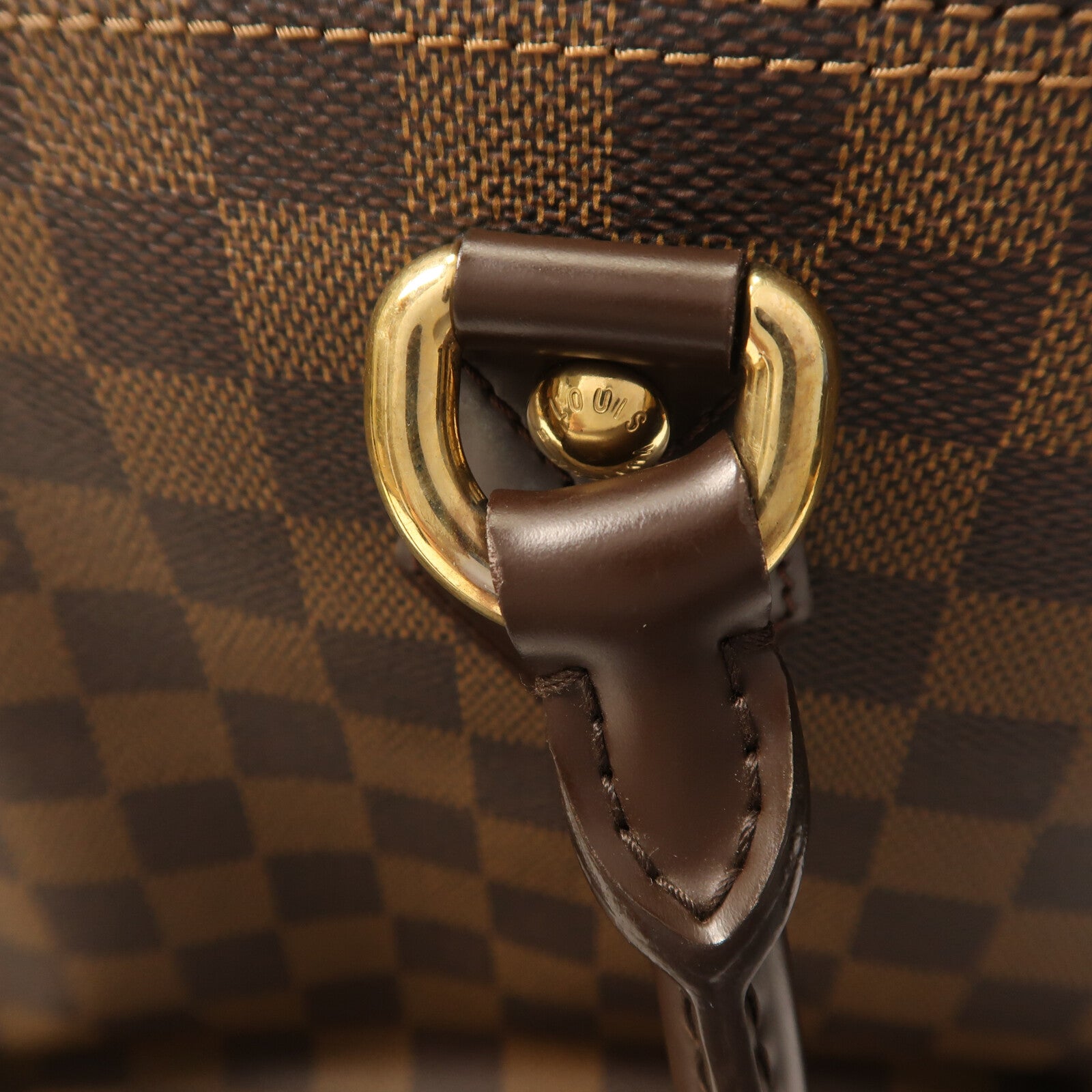 LOUIS VUITTON Damier Saleya MM金扣肩背袋/手挽袋