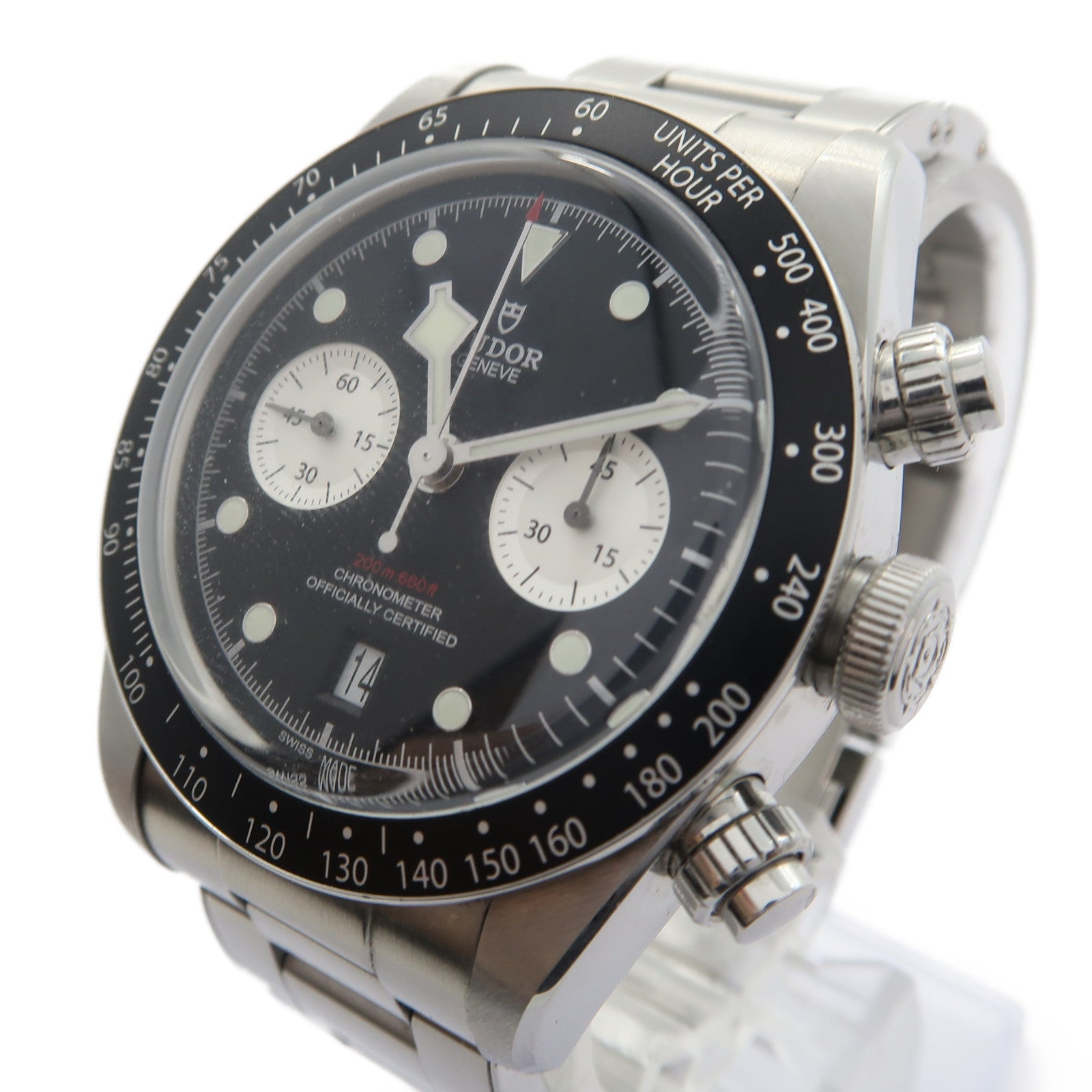 TUDOR Black Bay Chrono不鏽鋼手錶自動機芯黑色