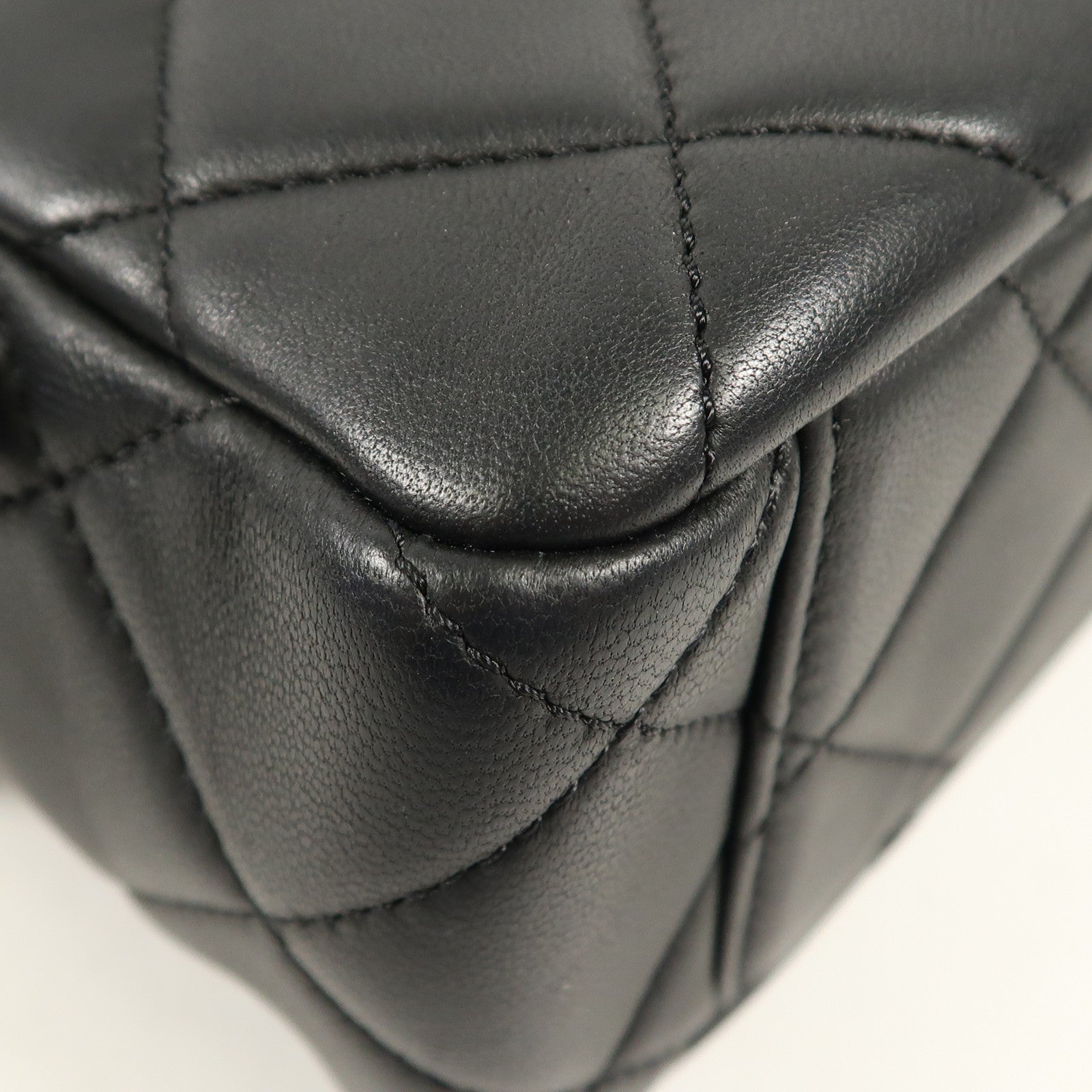 CHANEL 羊皮皮革Shoulder Bag金扣鏈帶手挽肩背兩用袋