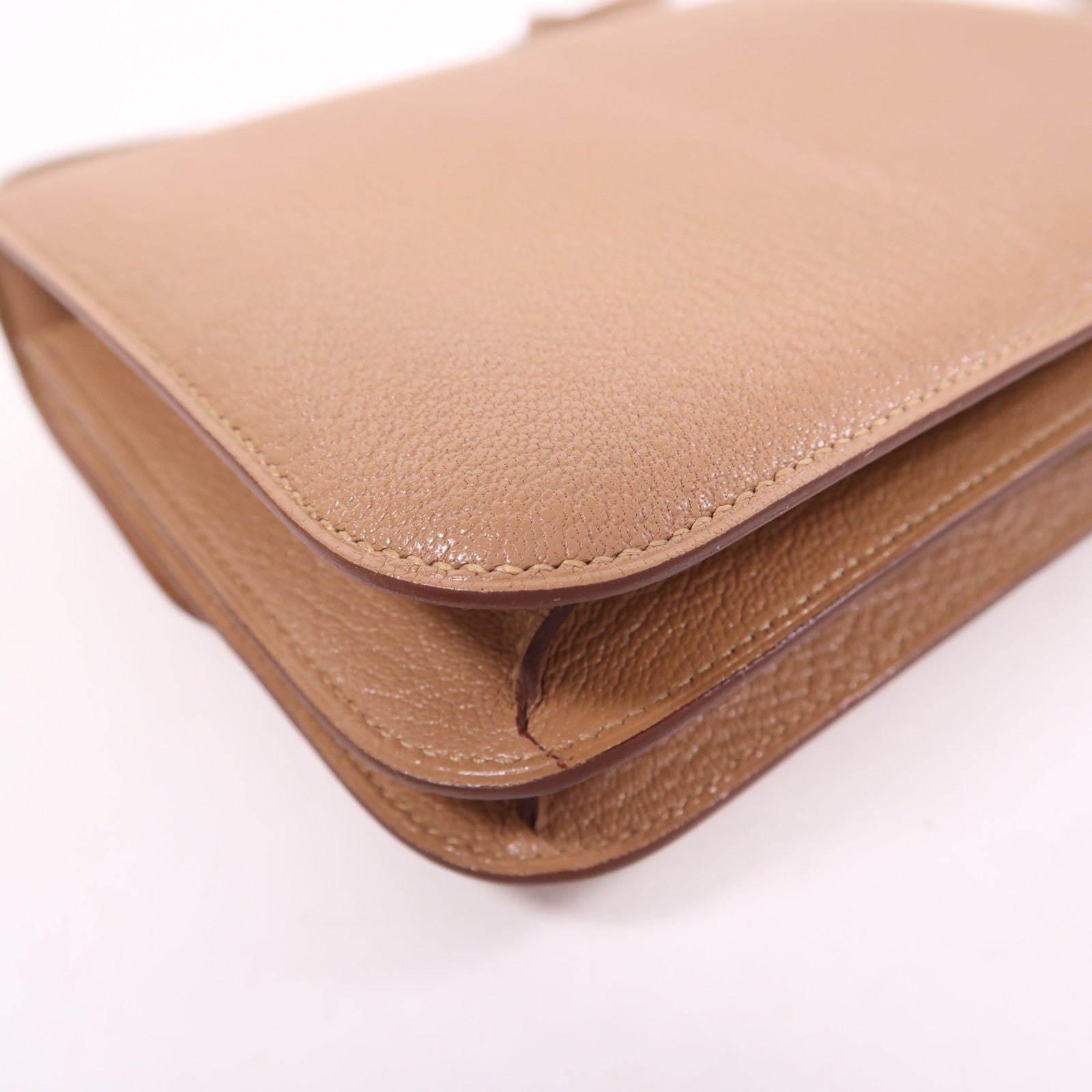 HERMES Chevre皮革Constance Mini金扣肩背袋