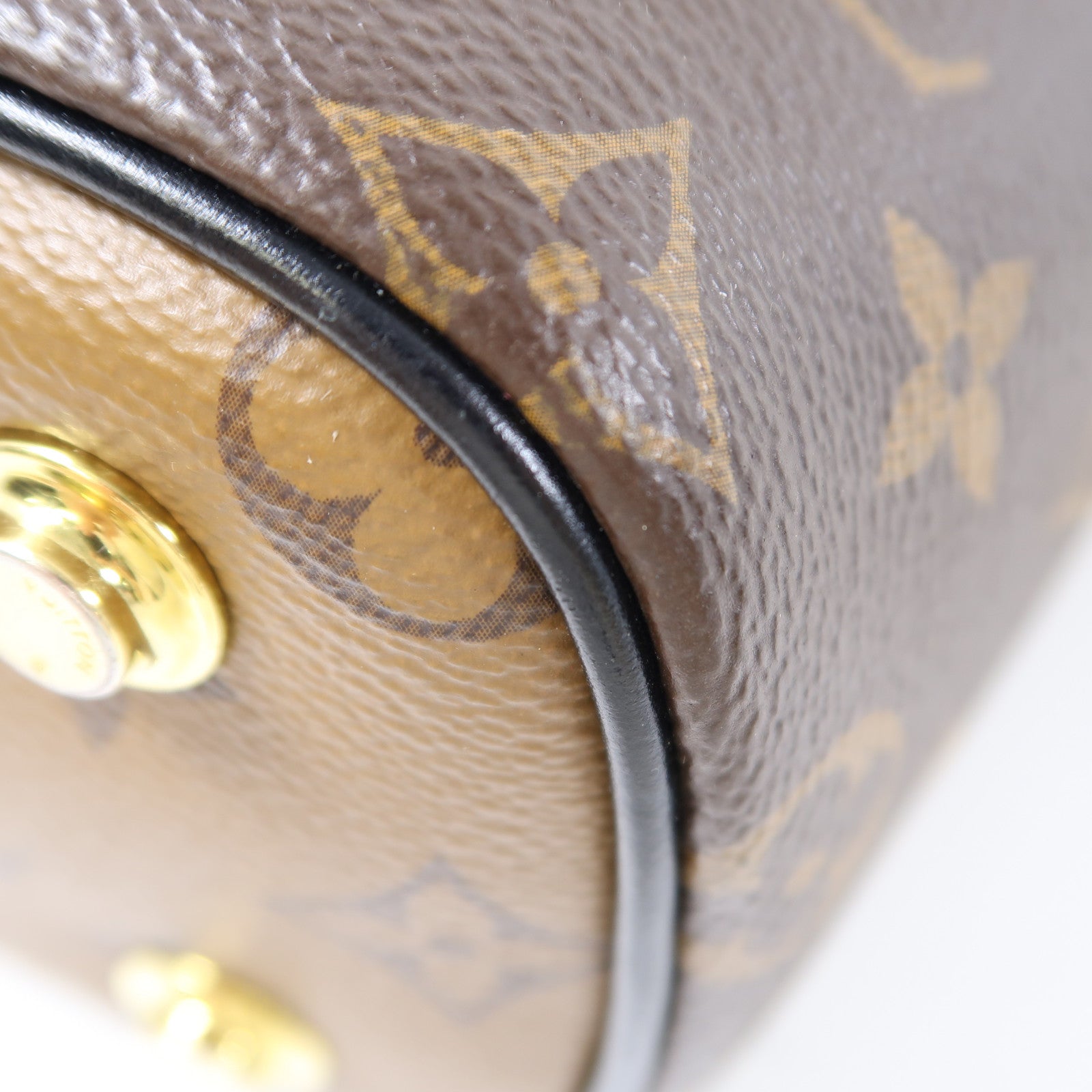 LOUIS VUITTON Monogram Reverse Vanity NV PM金扣手挽肩背兩用袋啡色