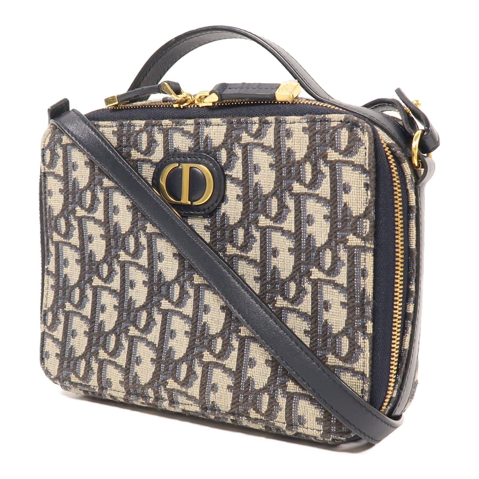 Dior 帆布30 Montaigne金扣手挽肩背兩用袋