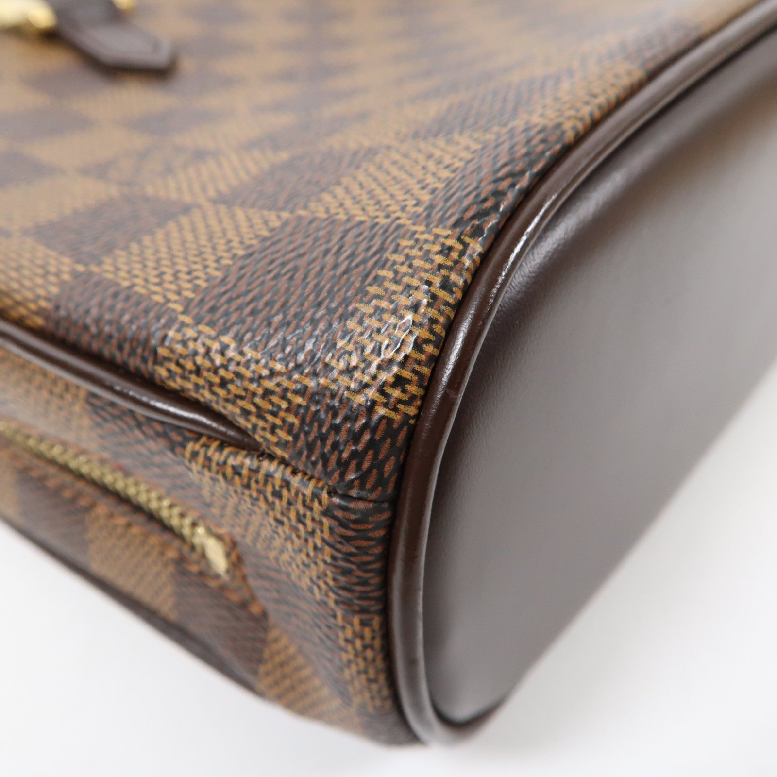 LOUIS VUITTON Damier Ebene Sarria Mini金扣手挽袋啡色