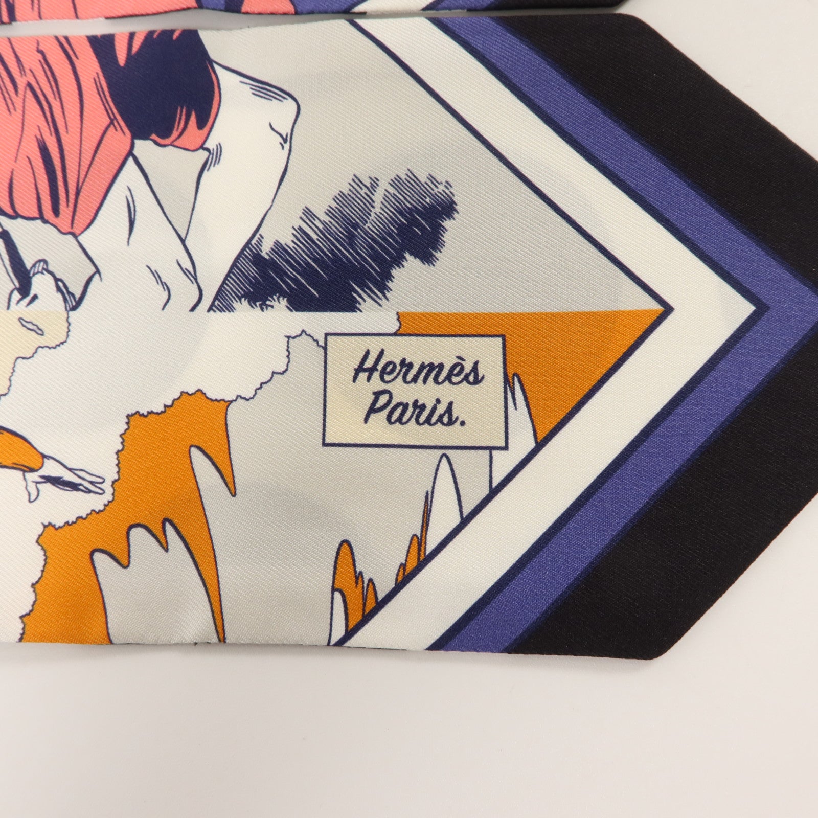 HERMES 絲質Wow Twilly Up 11X85cm絲巾