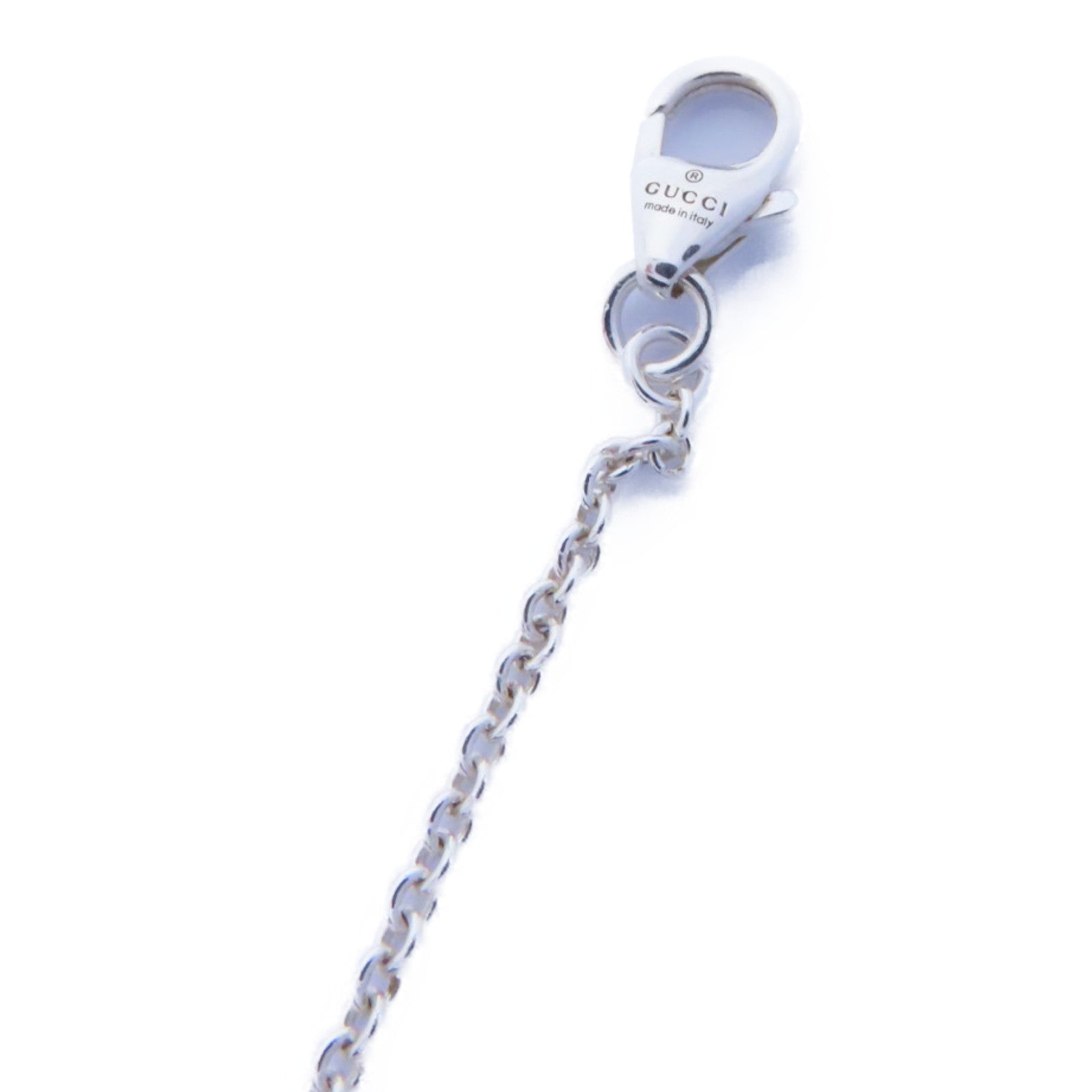 GUCCI 925純銀Necklace項鍊銀色/白色/藍色