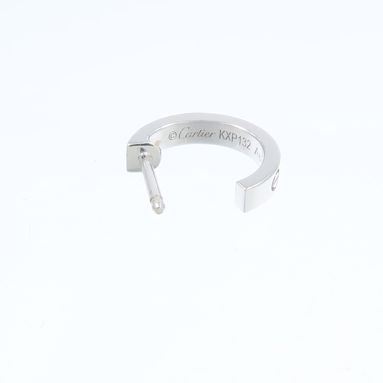 CARTIER 18K白金Love Half Hoop Earrings耳環
